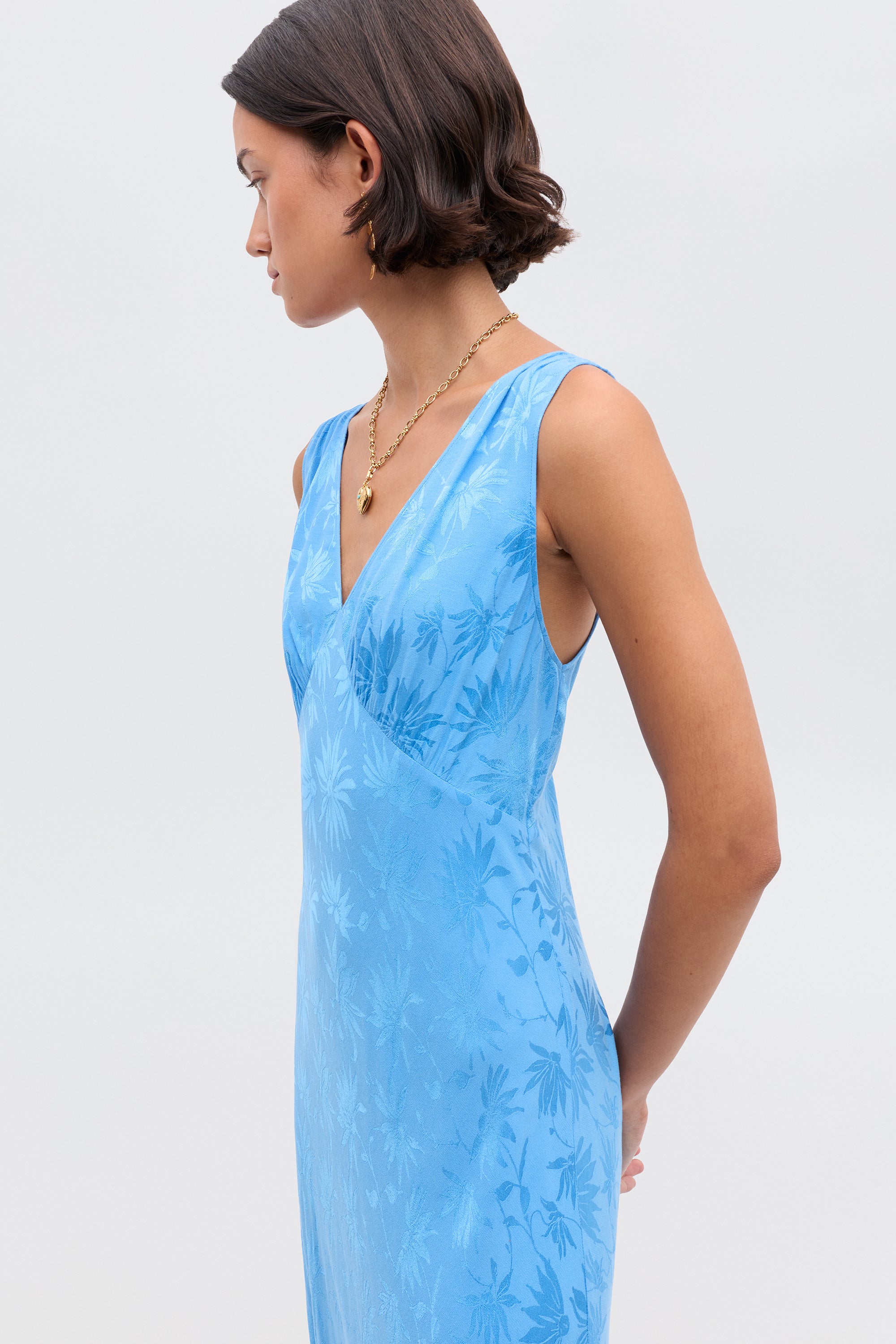 Sandrine - Daisy Jacquard Blue