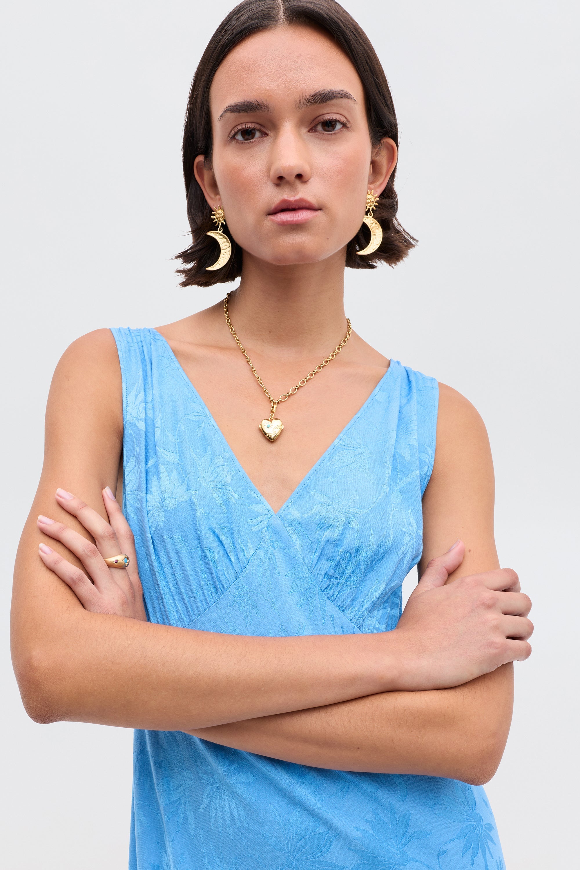 Sandrine - Daisy Jacquard Blue