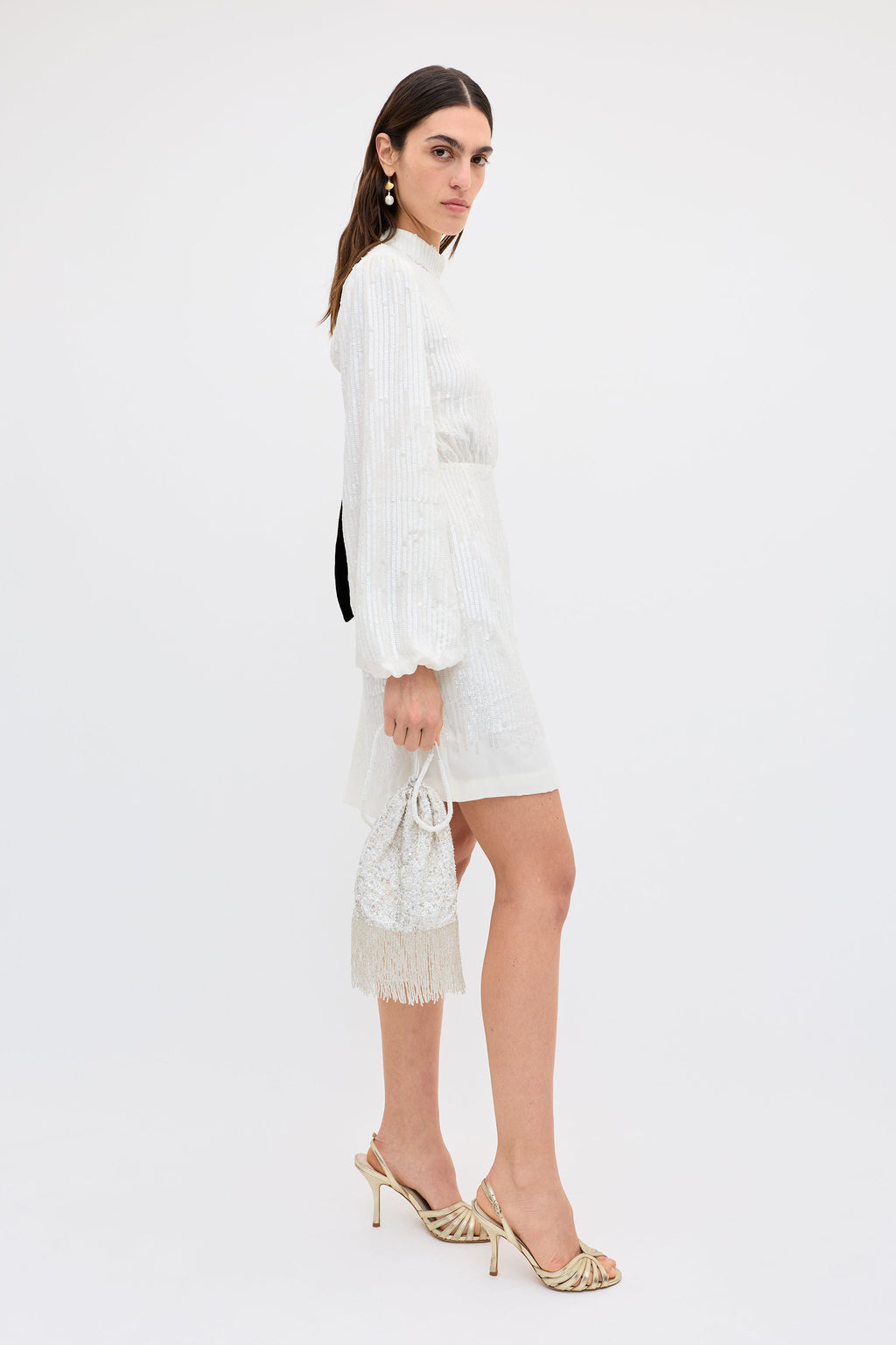 lara - ivory black bow