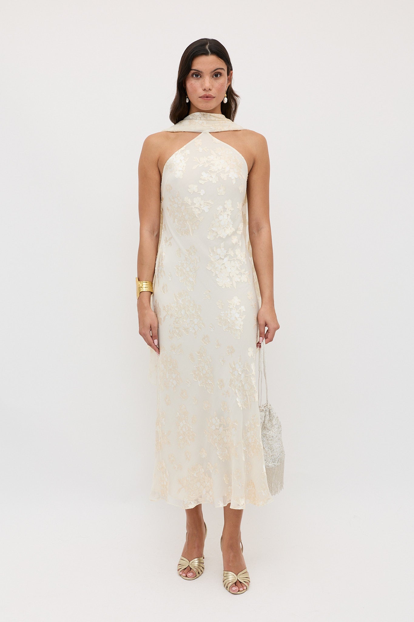 Hayley  -  Bouquet Devoré Cream