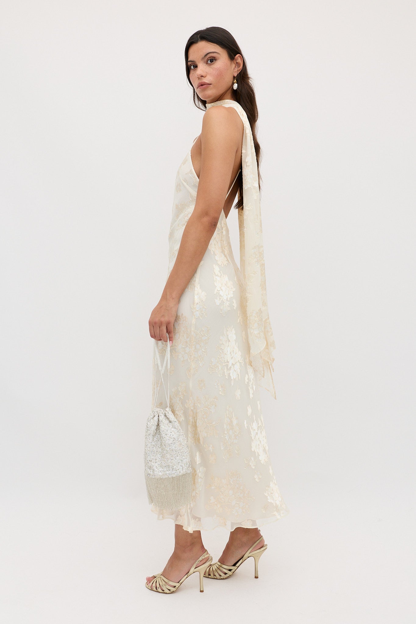 Hayley  -  Bouquet Devoré Cream