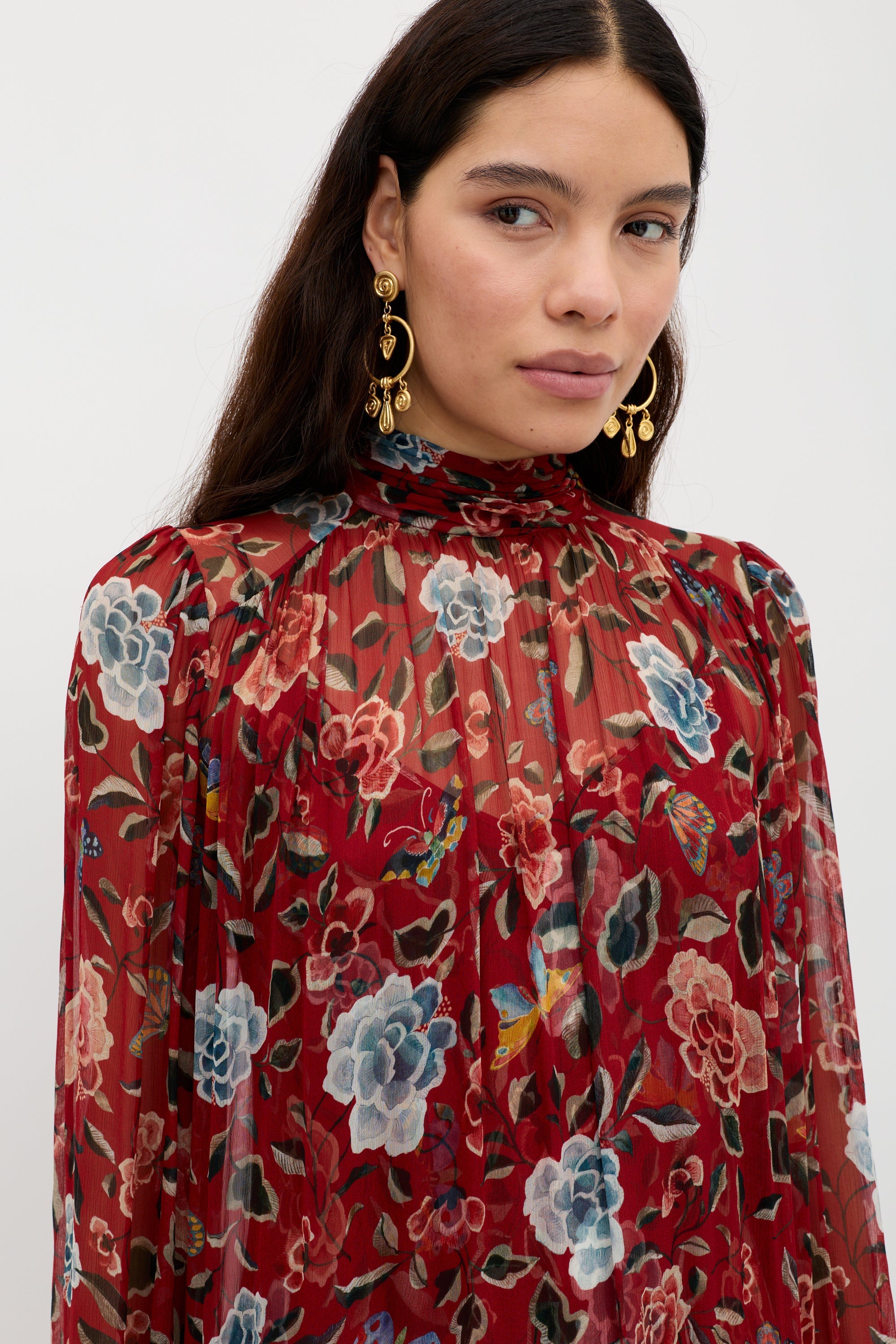 Adalind - Butterfly Floral Burgundy