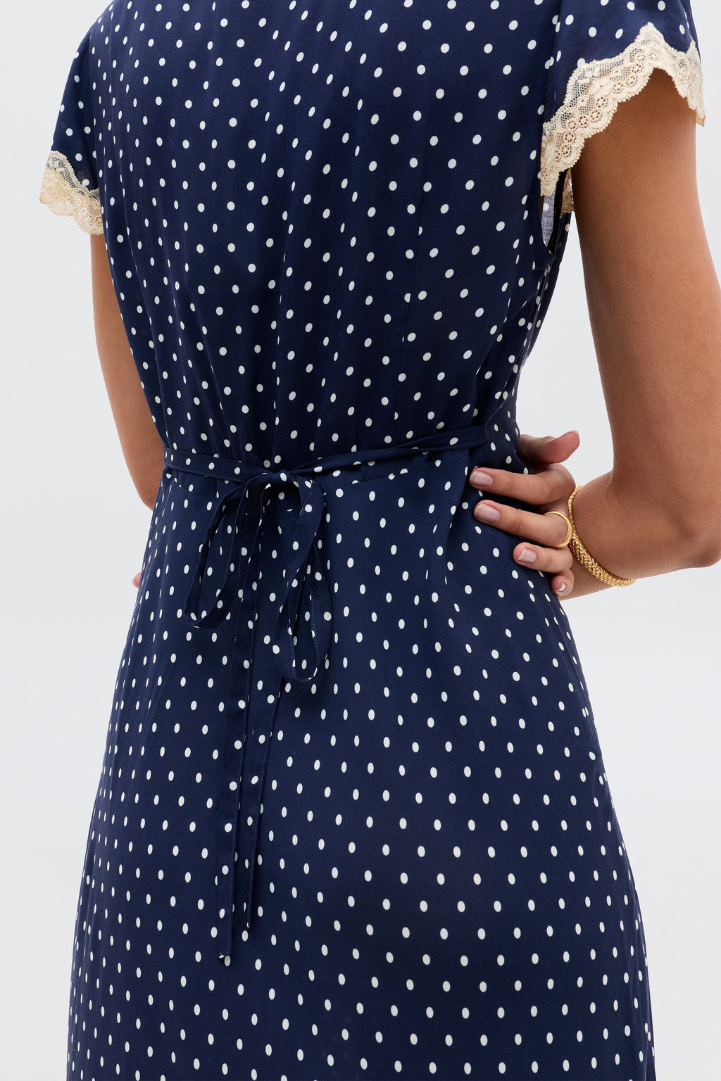 Clarice - Navy Polka Dot