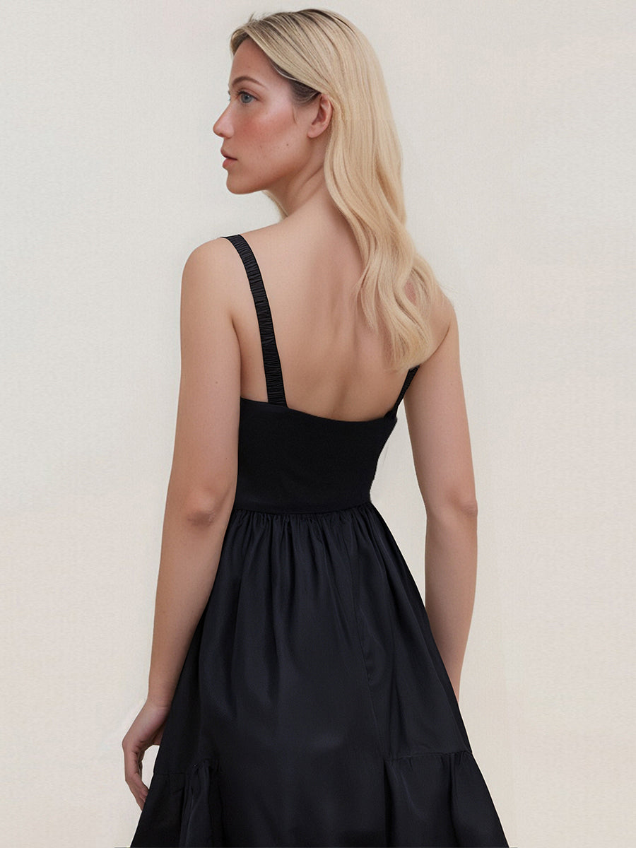 Fashion Elegant Party Evening Dresses For Women 2025 New Summer Sleeveless Black Party Dress