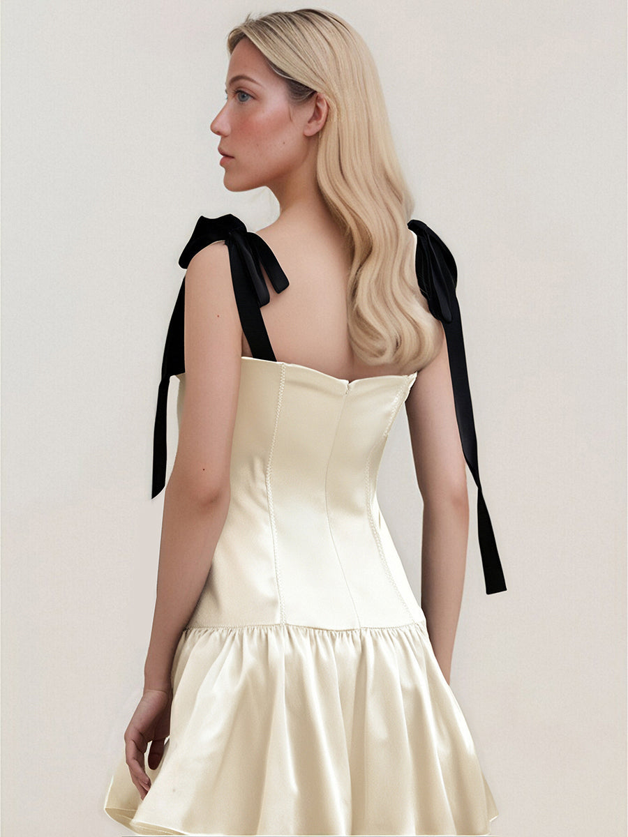 A-line Dress Women Mini 2025 Spring Summer Dress Elegant Backless Cocktail Party Dresses