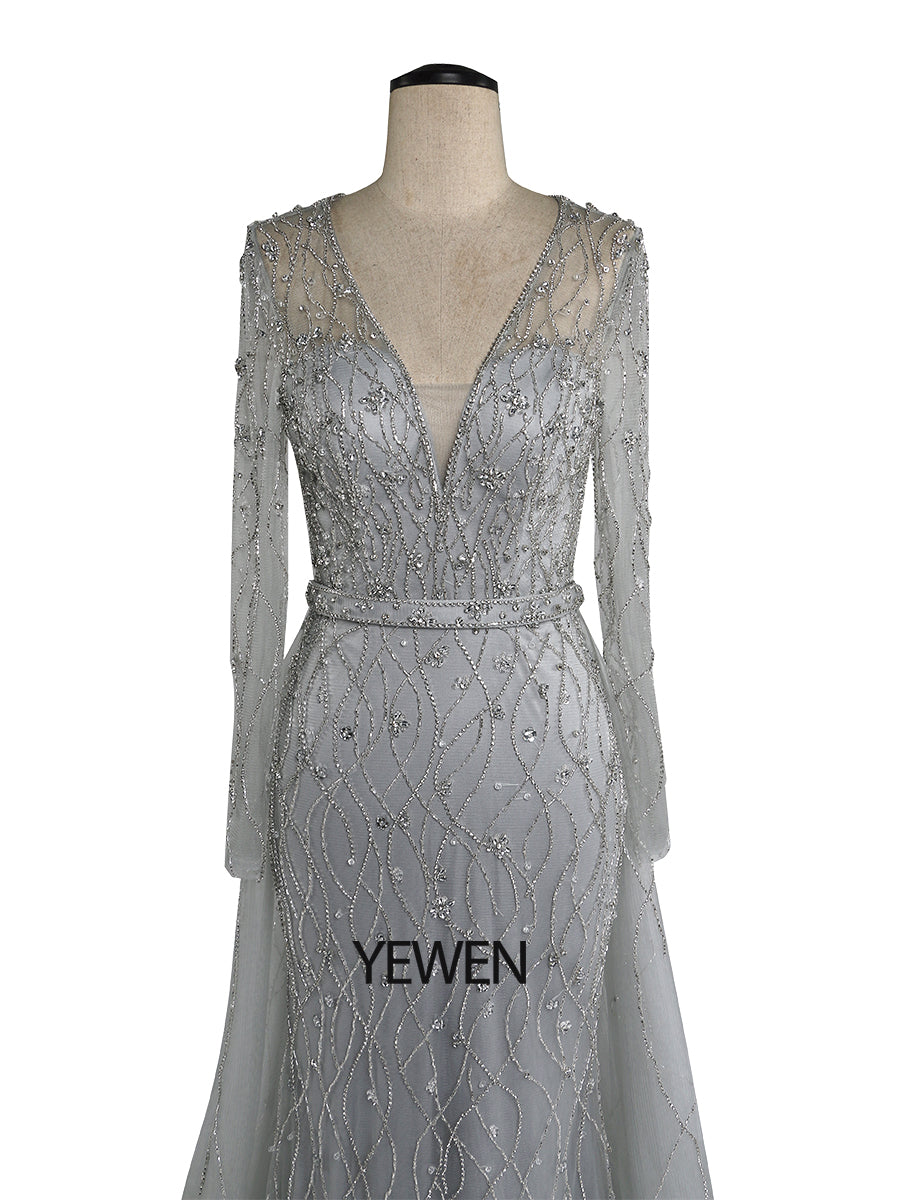 2024 Luxury Crystals Beading Mermaid Clearance Sale Dress