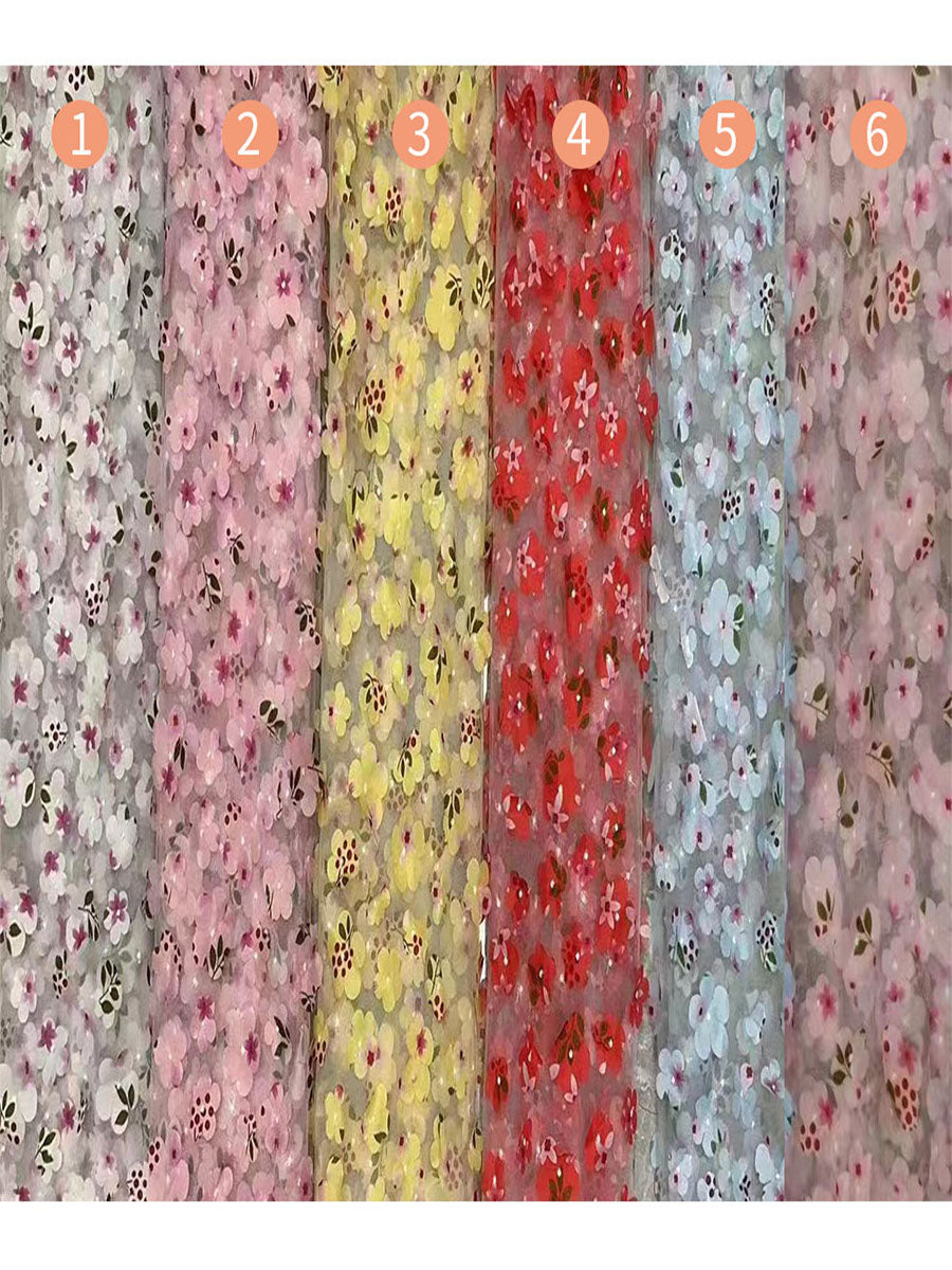 Elegant Tulle with Pink 3D Floral Plus Size Wedding Dresses with Color YW231035