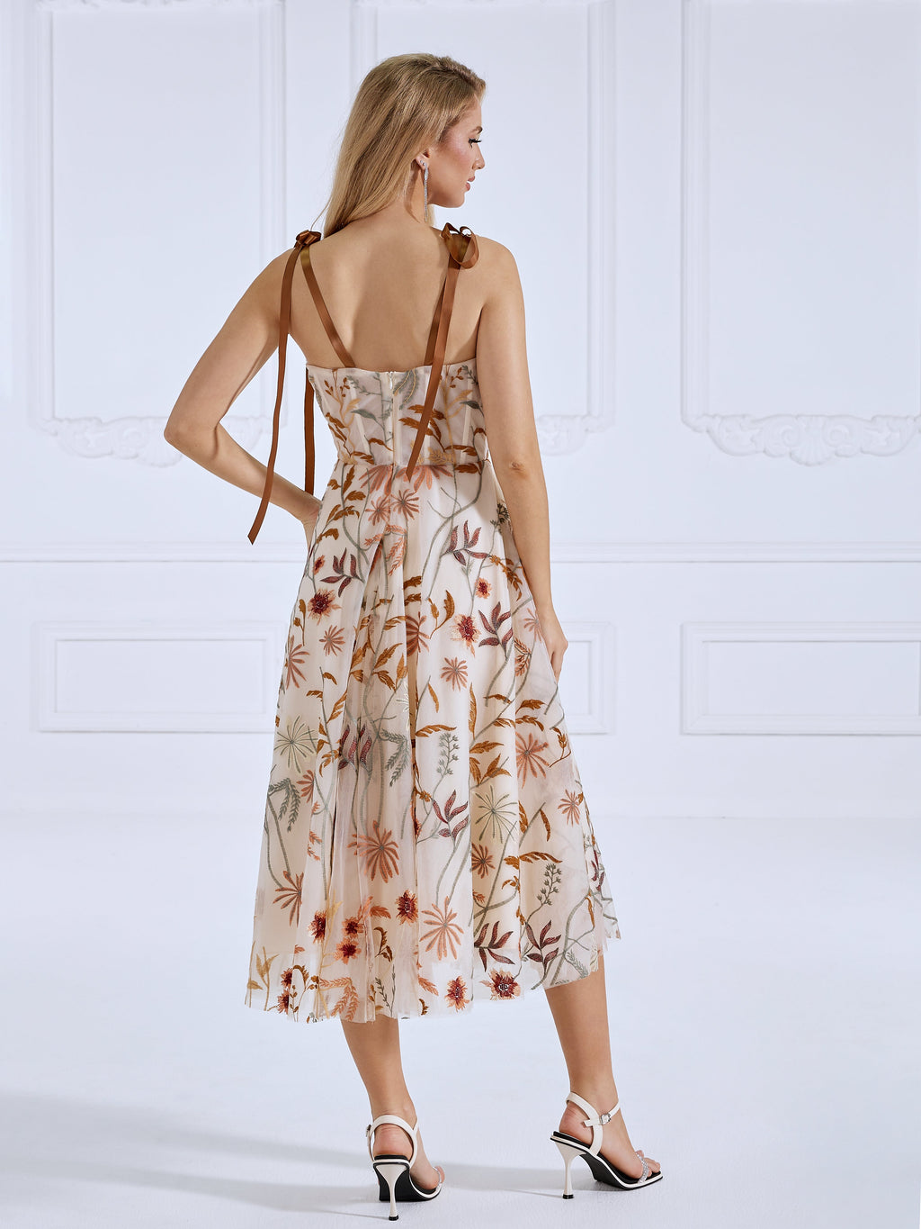 Flair Afternoon Tea Dresses Tea Length Party Dress YW231068