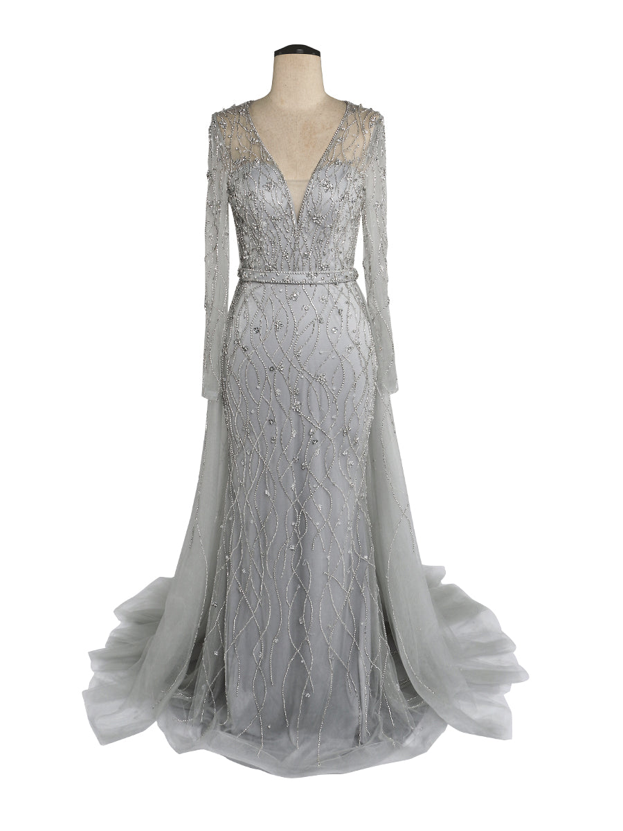 2024 Luxury Crystals Beading Mermaid Clearance Sale Dress