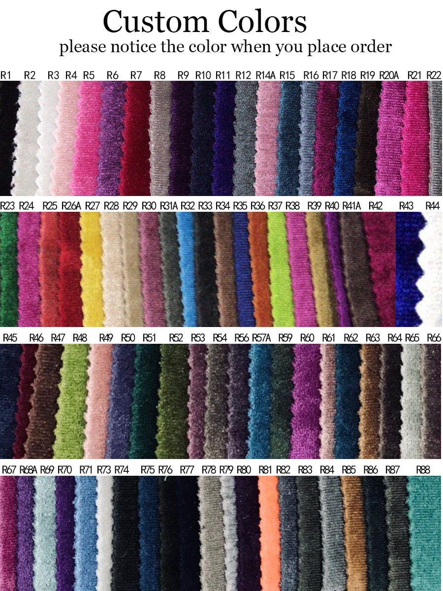 Fall Long Sleeves Velvet Evening Dress for Photo Shoot Outfit Gown YW240088