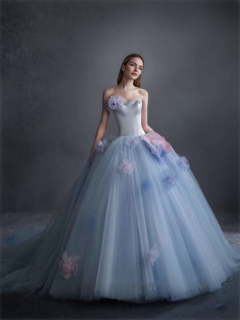 Dreamy Fluffy Dress for Photo Shoots Bridal Shower Dress Colored Wedding Dress
