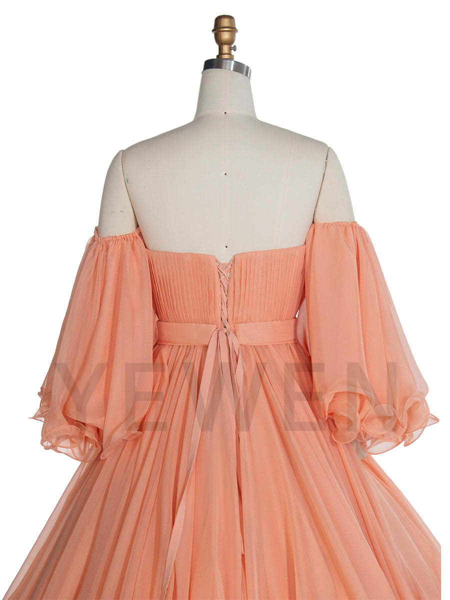 Silky Chiffon Fluffy Dress Large Festival Dress Women Puffy Photoshoot Dress YW240040