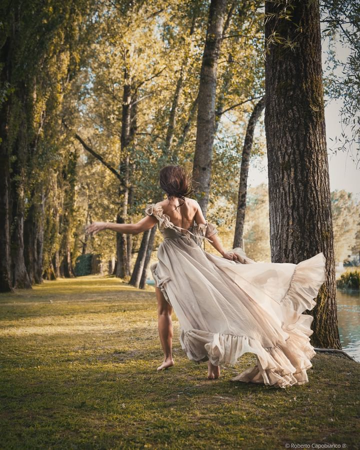 New Woman Dress Side Slit Ruffles Maxi Photo Shoots Dress Custom Colors YW230506