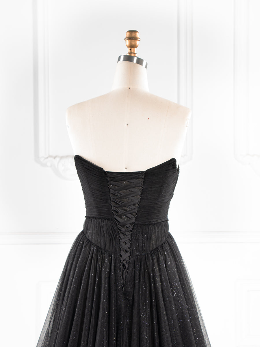 A Line Pink Tulle Dress Corset Prom Dress Princess Bridal Shower Dress YW250075