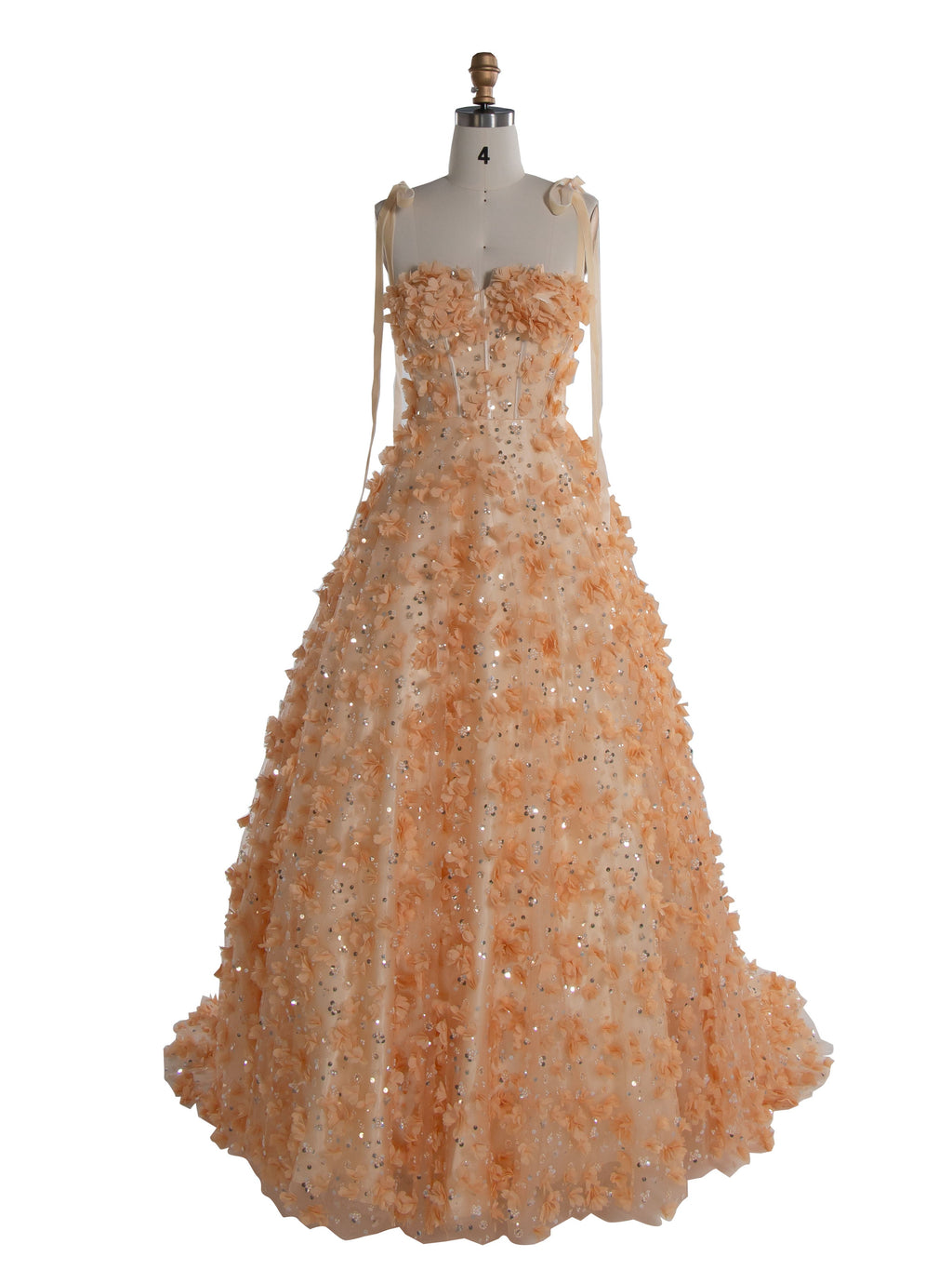 Gorgeous Handmade Beads Prom Dress with Petals YE3021