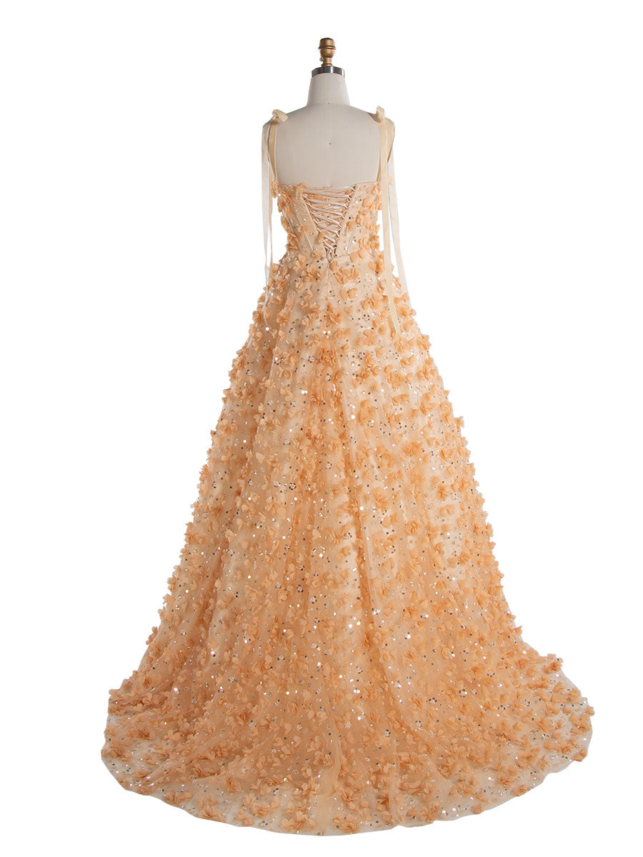 Gorgeous Handmade Beads Prom Dress with Petals YE3021