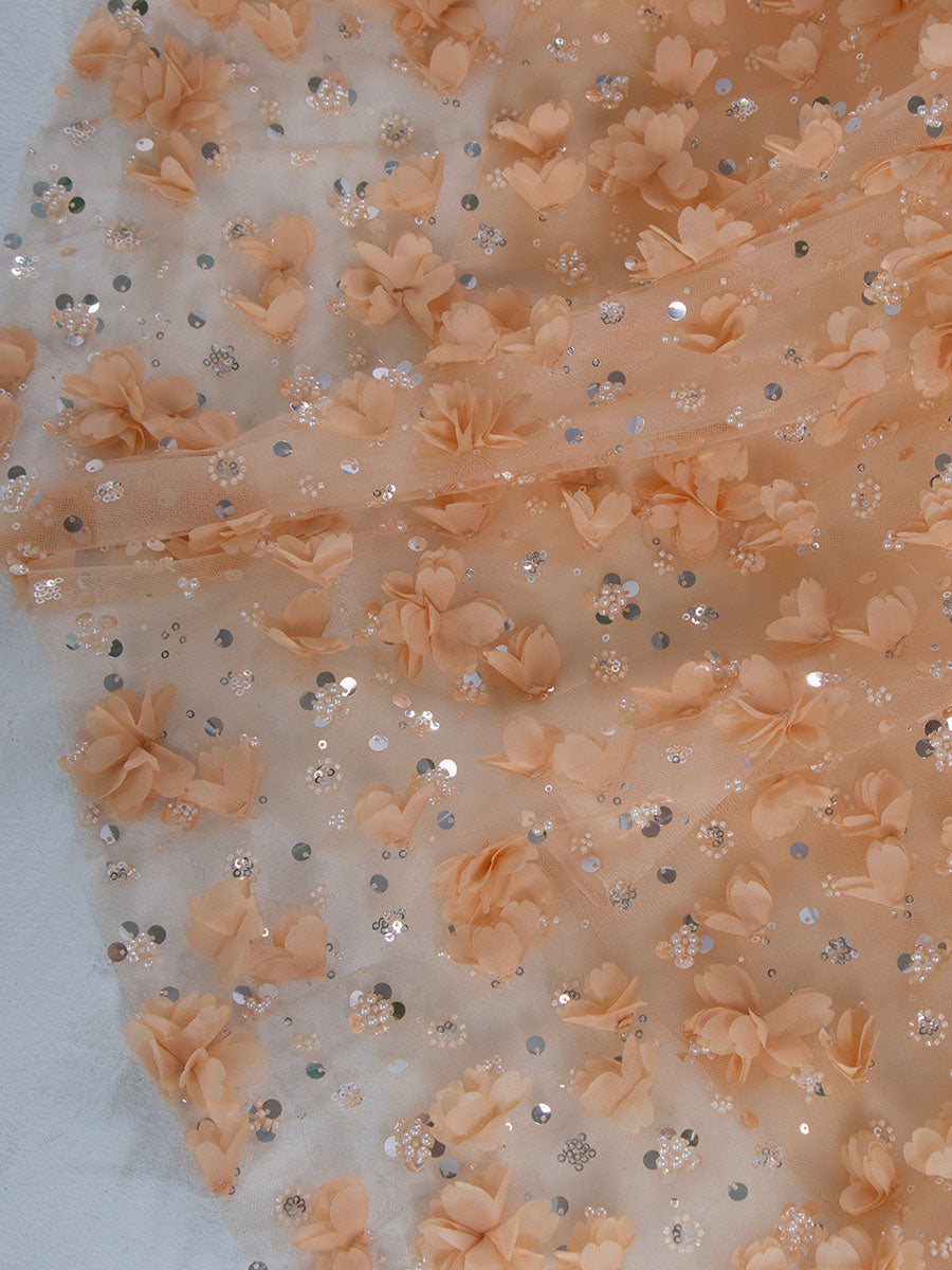 Gorgeous Handmade Beads Prom Dress with Petals YE3021