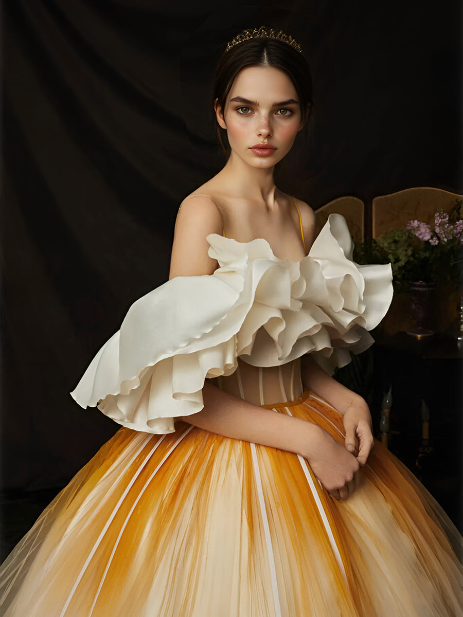 Custom Made Colored Wedding Dress Elegant Banquet Romantic Gown for Women