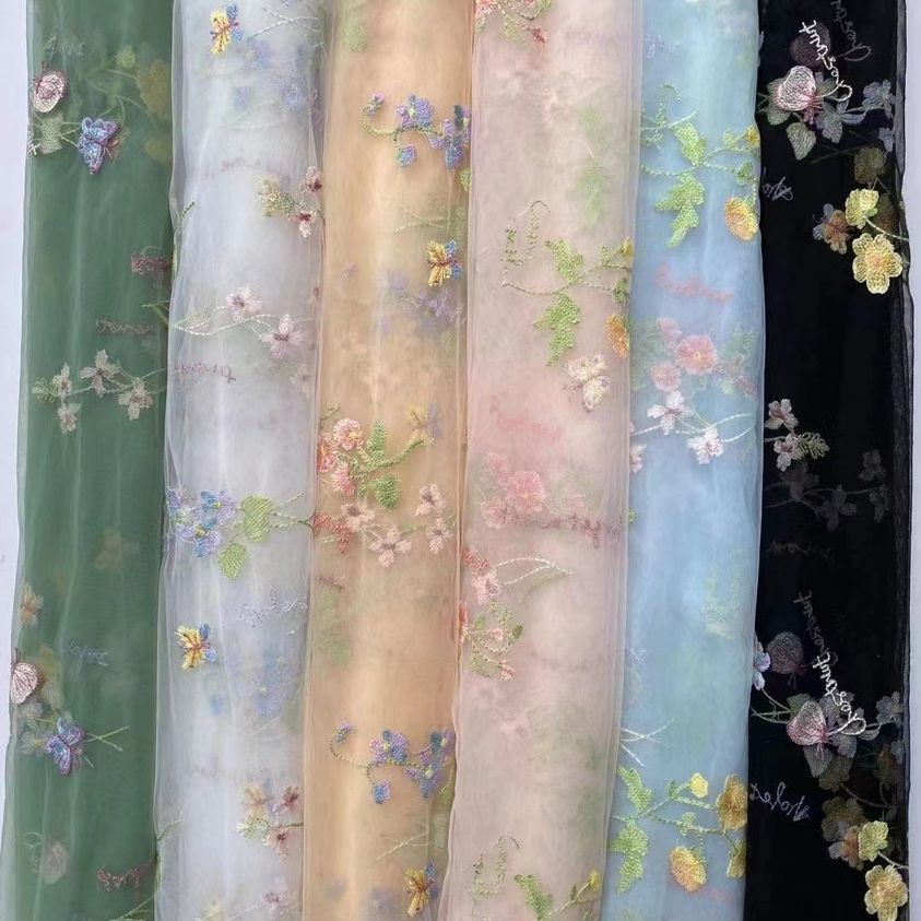 60cm Train Long Puffy Sleeve Embroidered Floral Wedding Dress Photoshoot Dress YEWEN YW231050-1