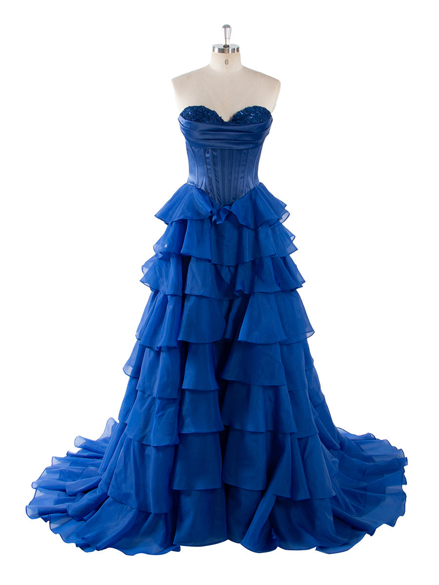 Gorgeous A Line Off The Shoulder Long Prom Dress With Ruffles YW240048