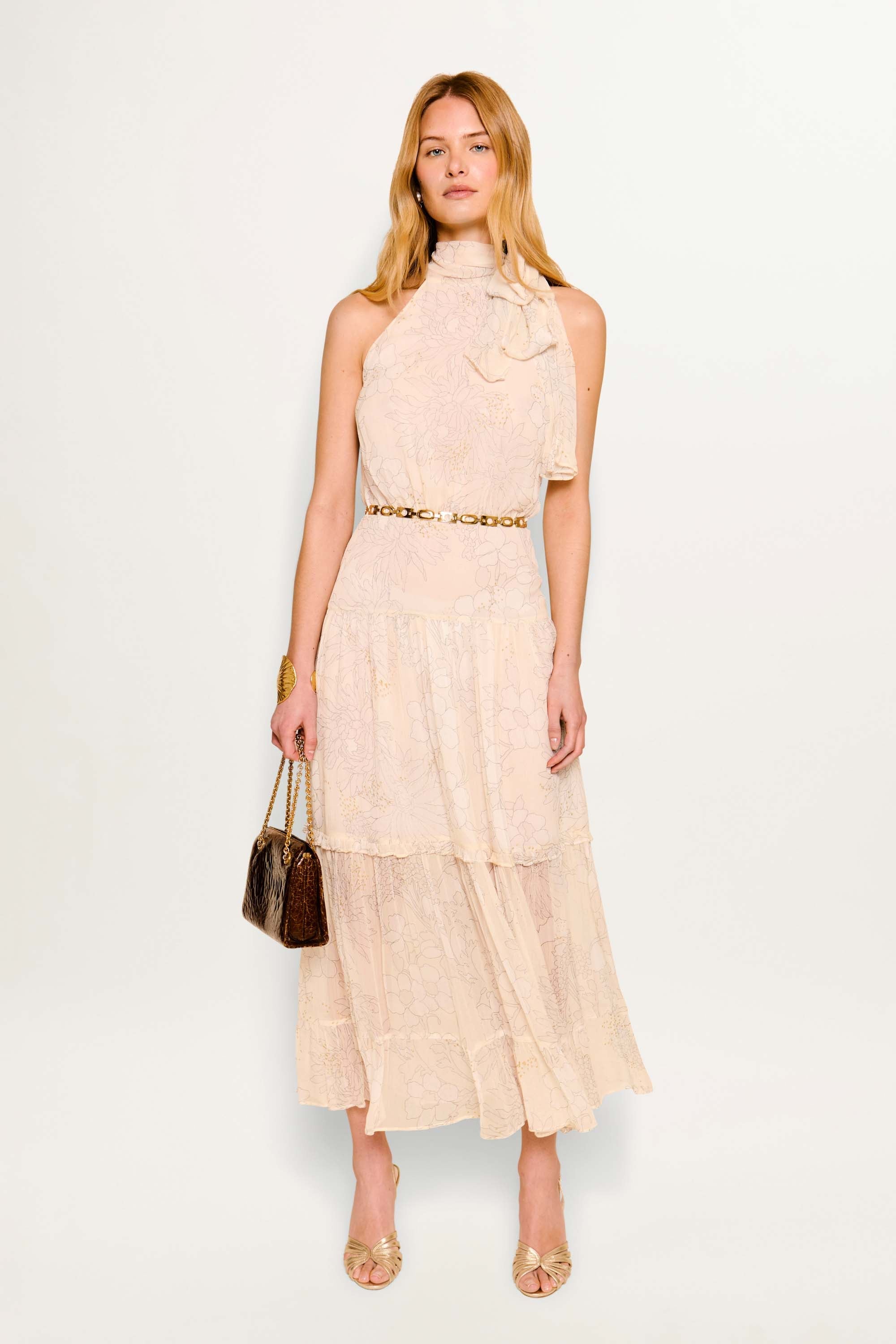 Abi - French Floral Glitter