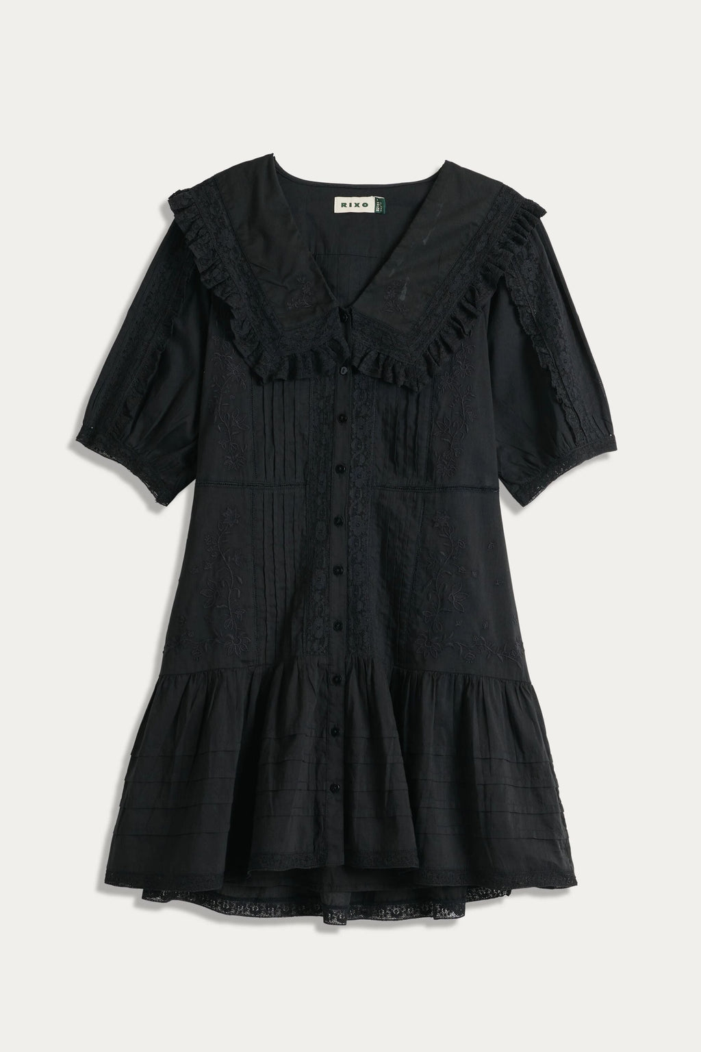 Dove  -  Pansy Embroidery Black