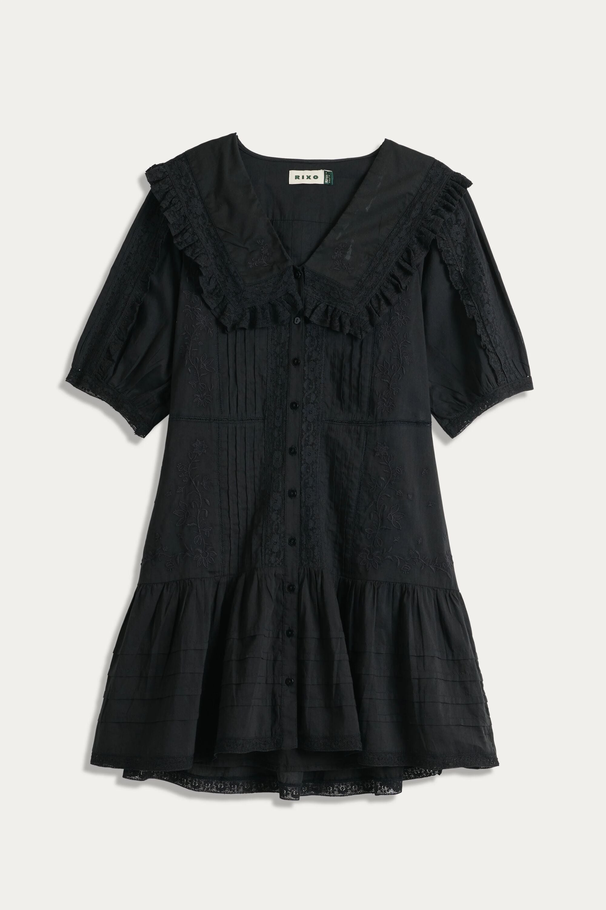 Dove  -  Pansy Embroidery Black