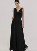Athena Bridesmaid Dress In Black Chiffon