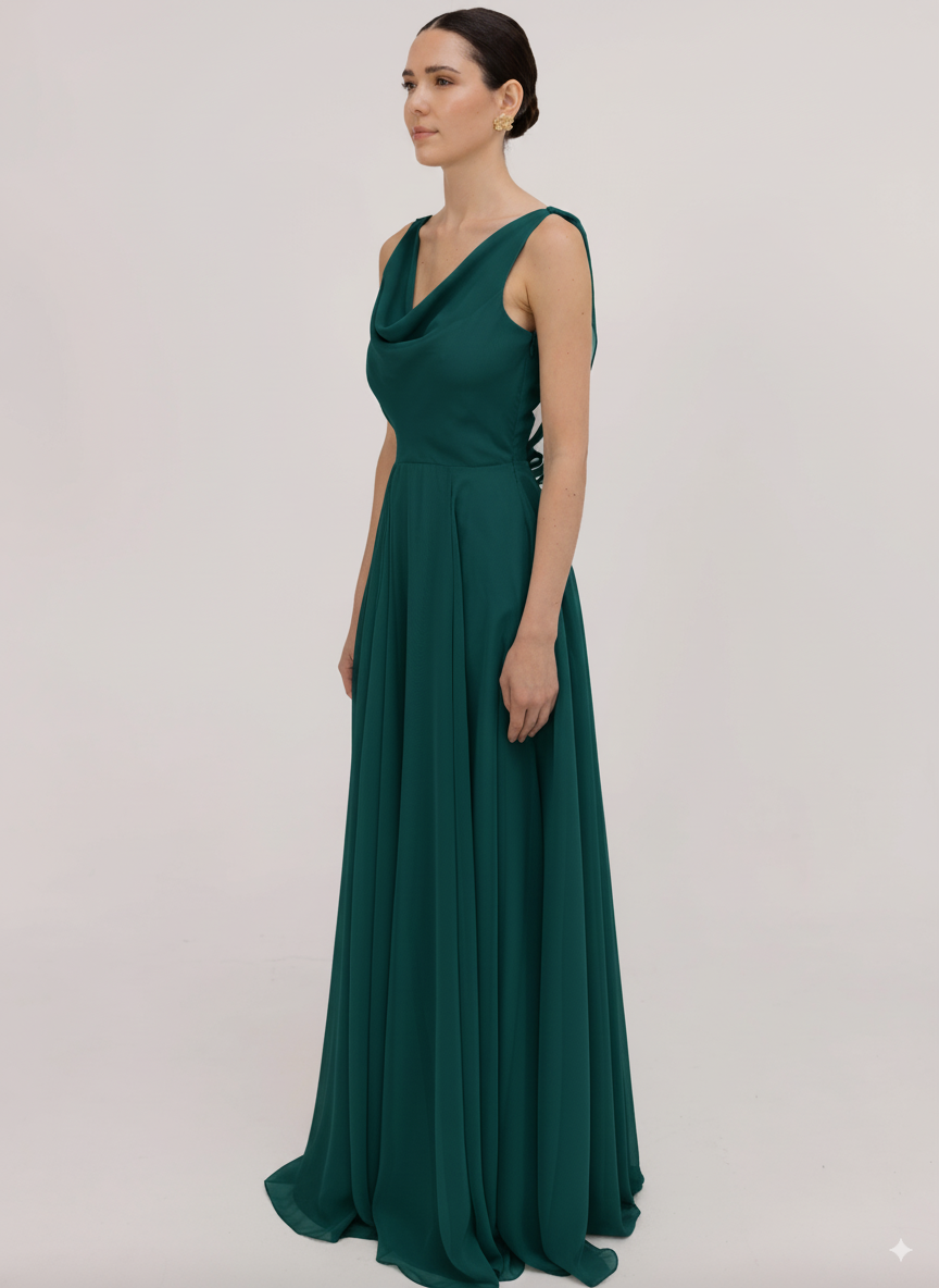 Athena Bridesmaid Dress In Emerald Dawn