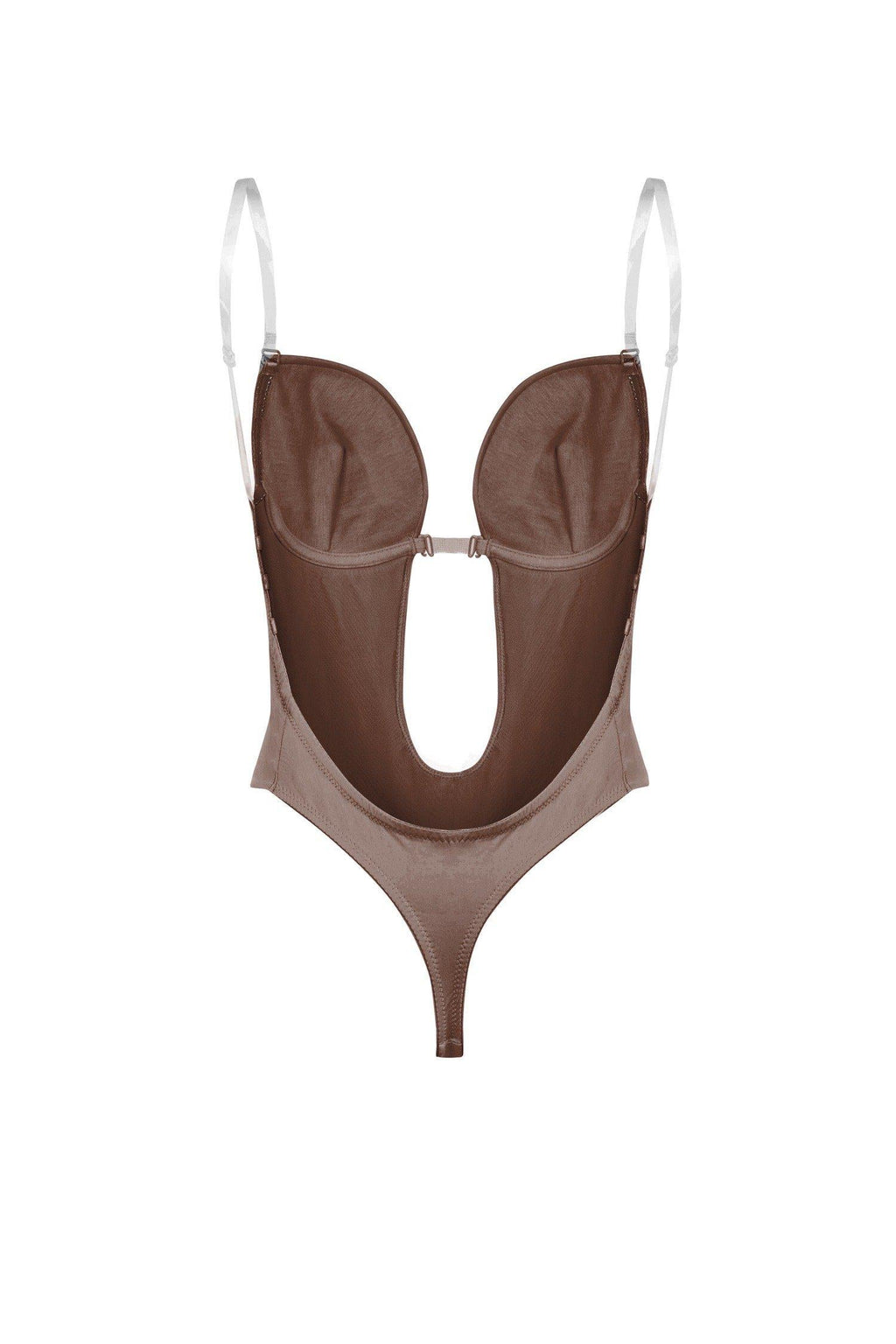 Backless Bodysuit In Mocha
