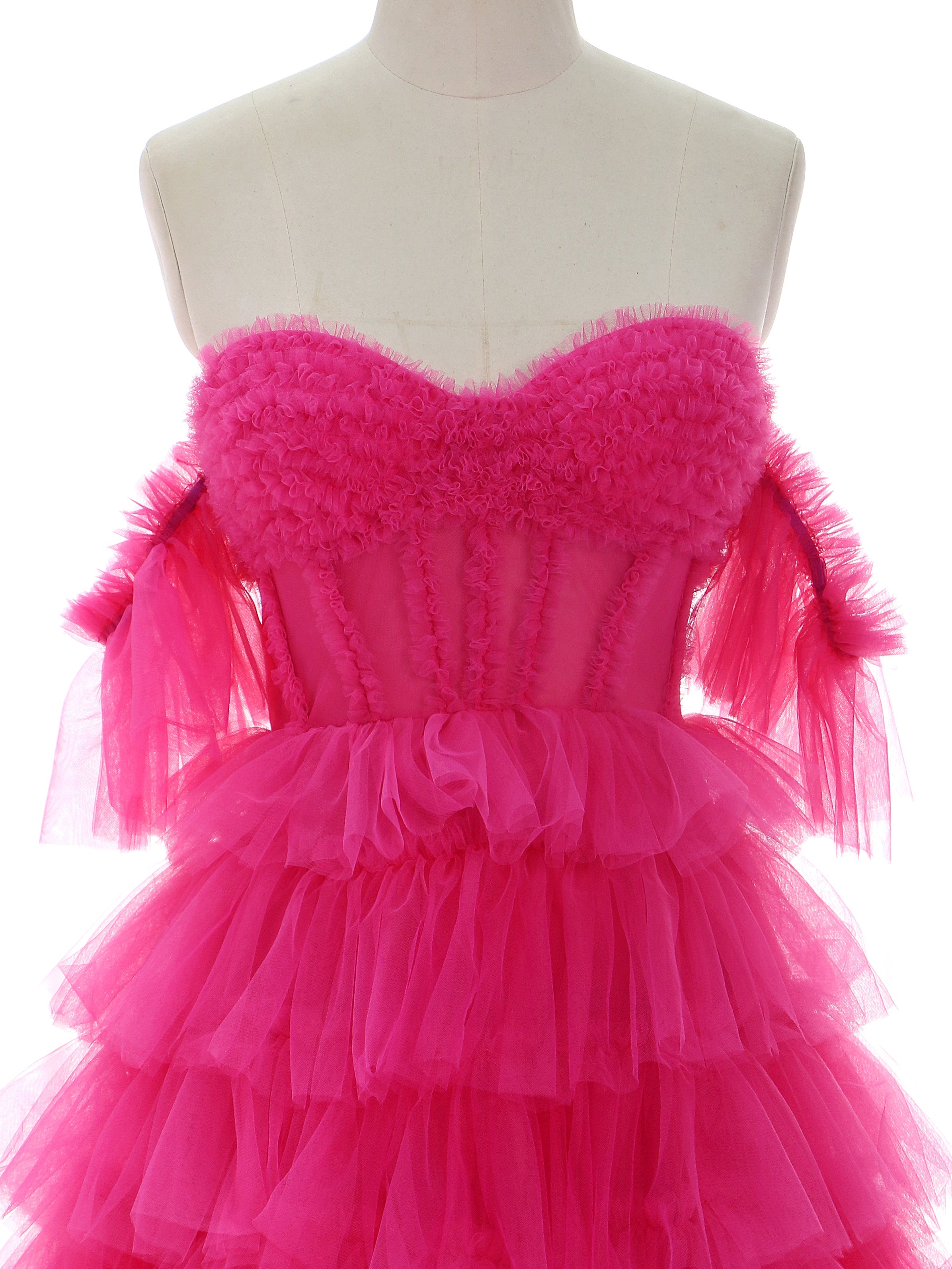 A line Off the Shoulder Soft Tulle Gown Photography Dress YW240015