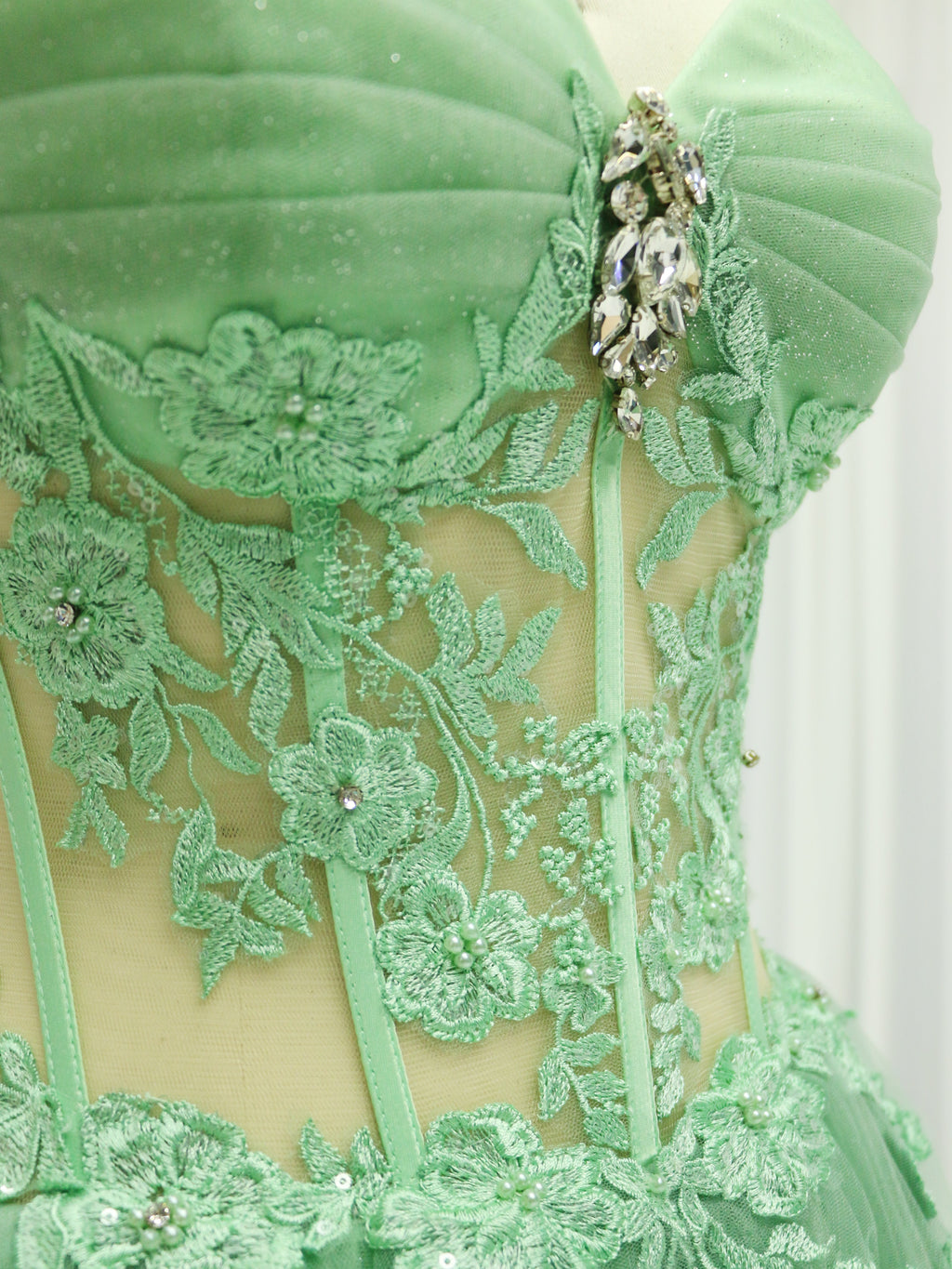 A Line Sage Green Off-Shoulder Colorful Wedding Dresses with Emboidery Lace Custom Colors YE2531
