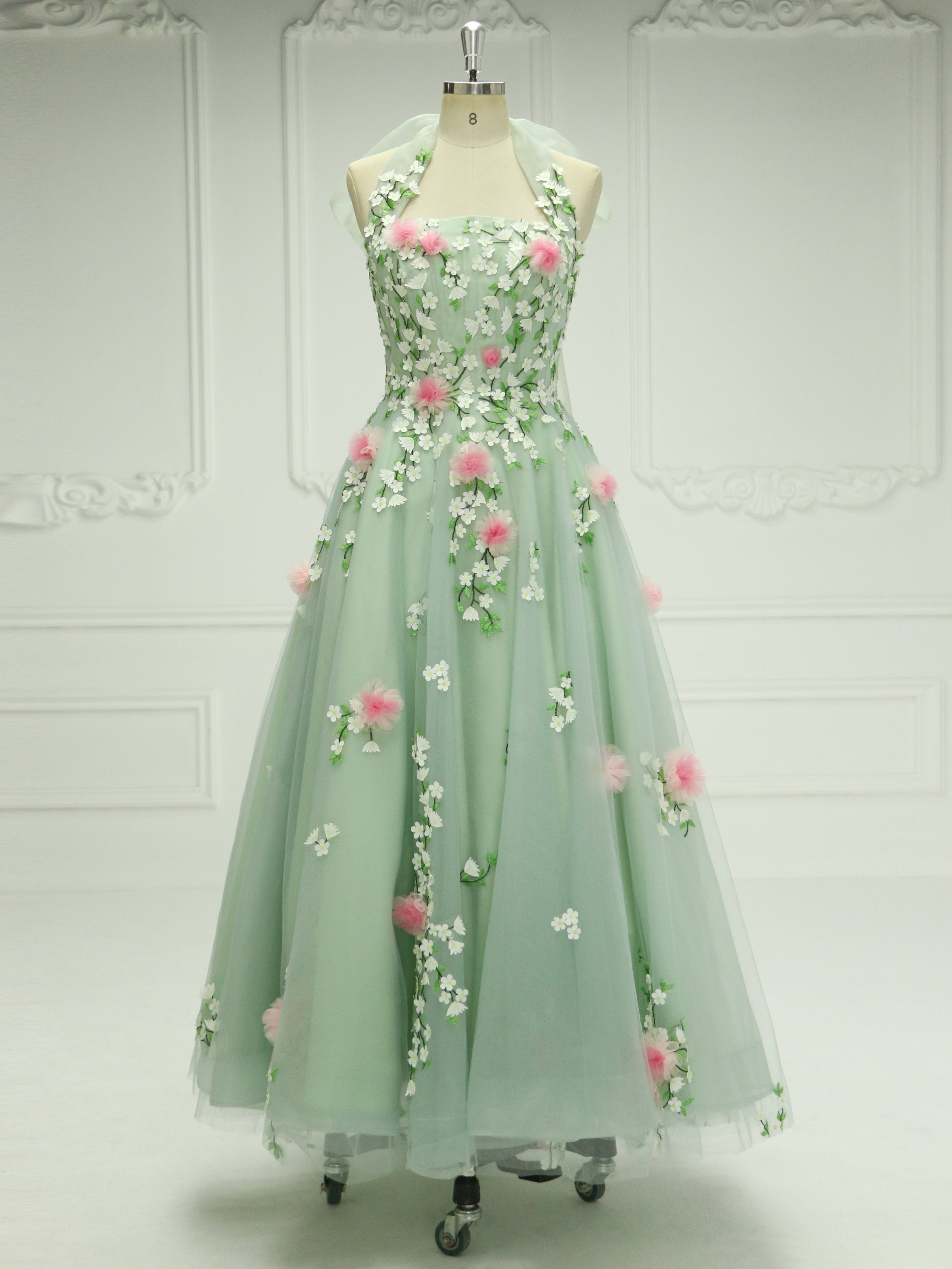 Elegance 3D Flower Tea Party Dresses Graduation Prom Dress YE2539