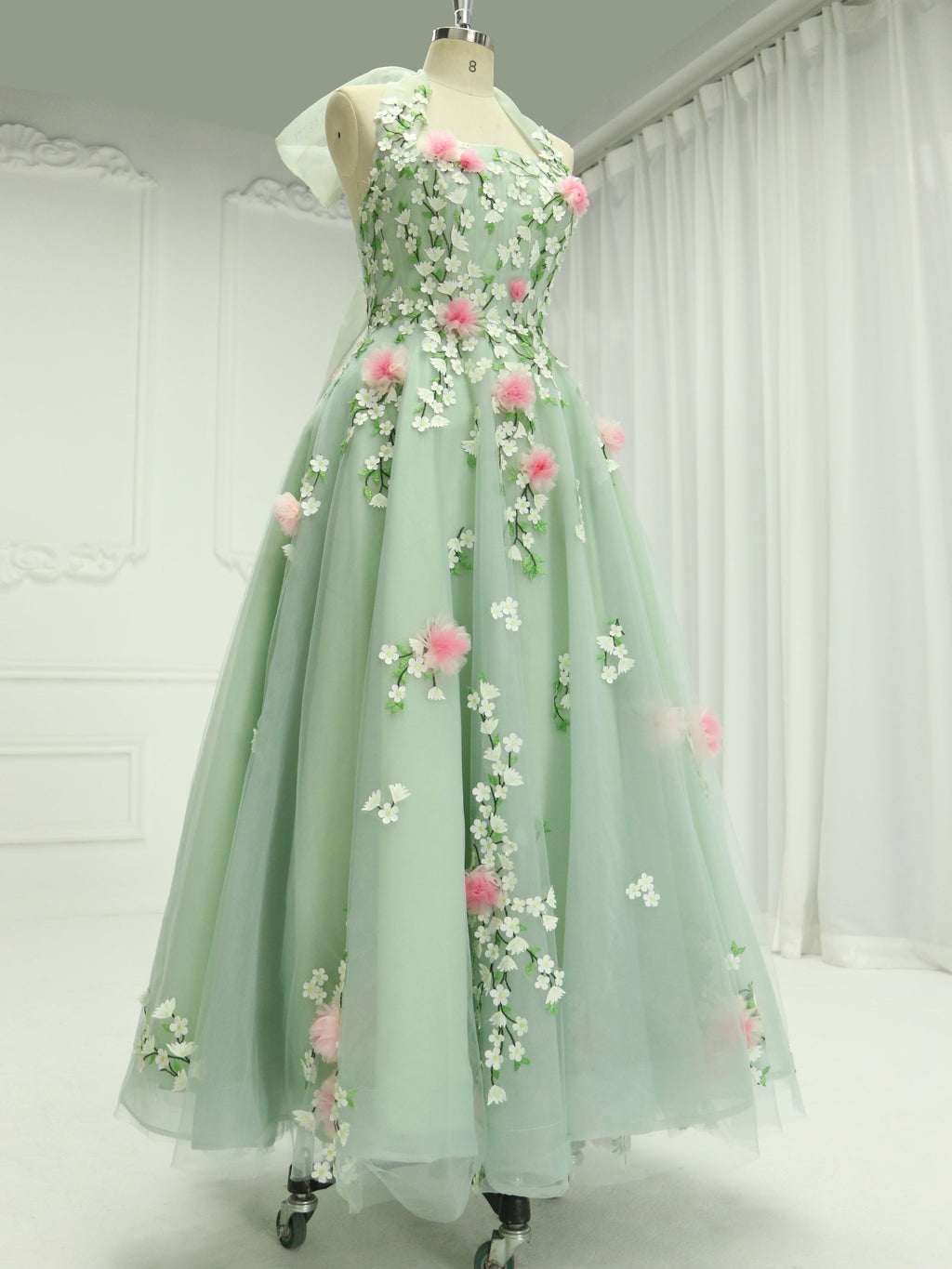 Elegance 3D Flower Tea Party Dresses Graduation Prom Dress YE2539