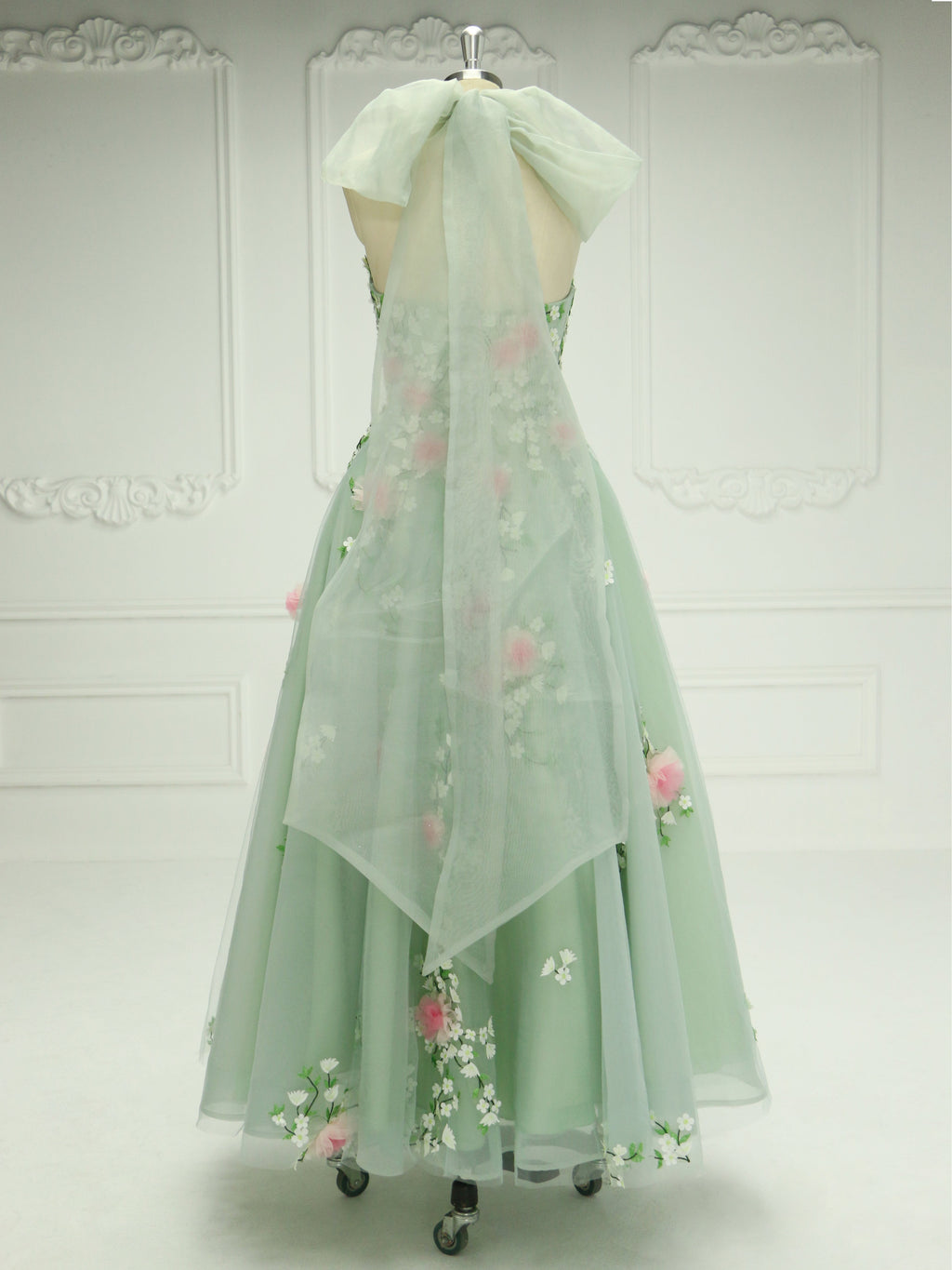 Elegance 3D Flower Tea Party Dresses Graduation Prom Dress YE2539