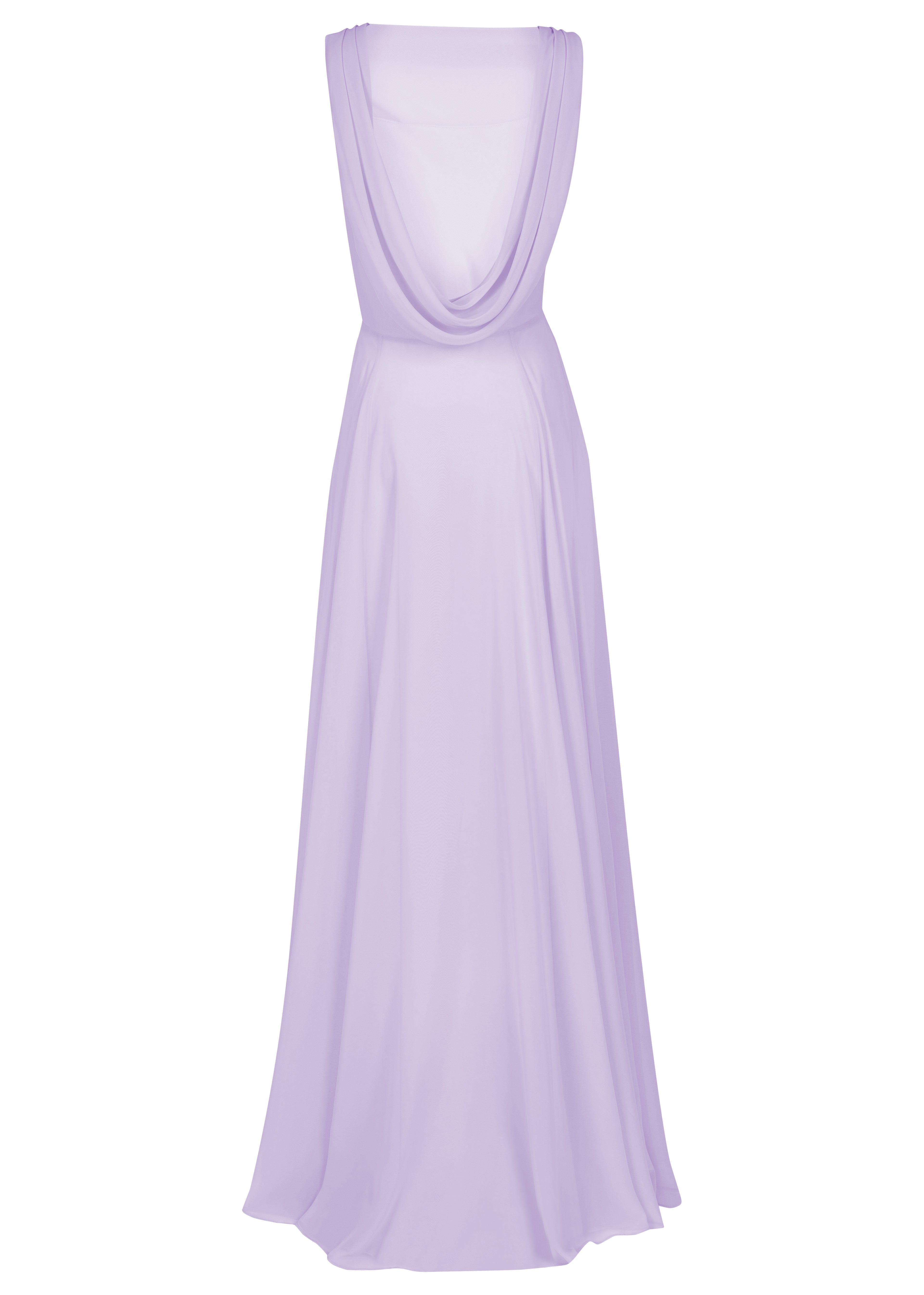 Athena Bridesmaid Dress In Lilac Mist Chiffon