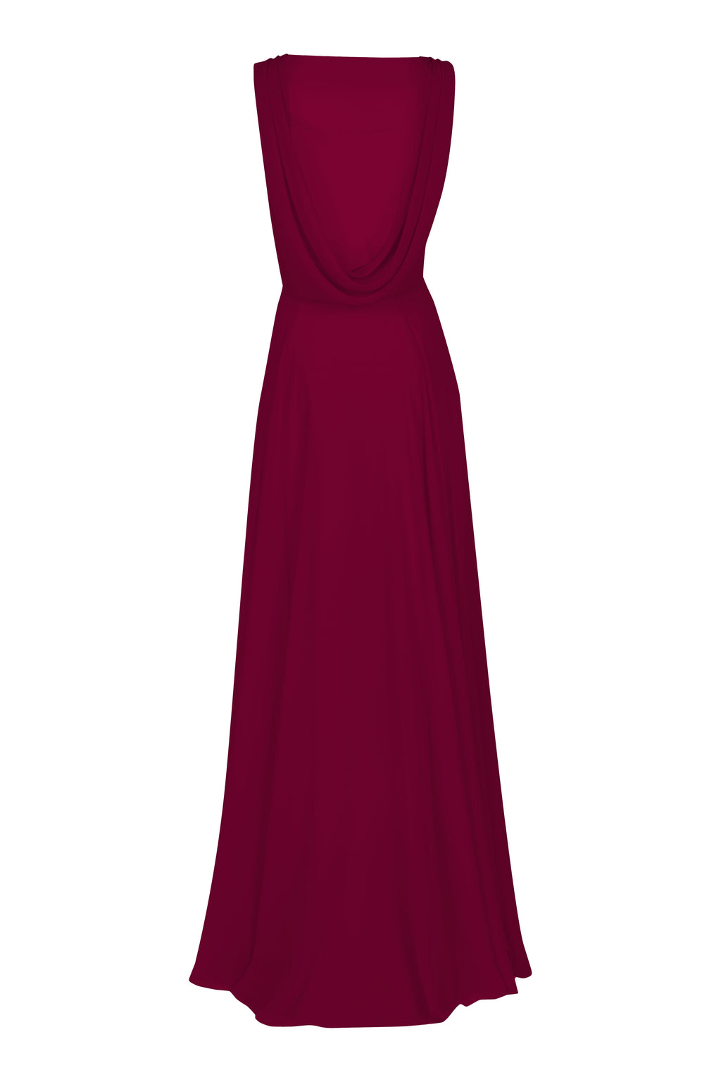 Athena Bridesmaid Dress In Merlot Chiffon