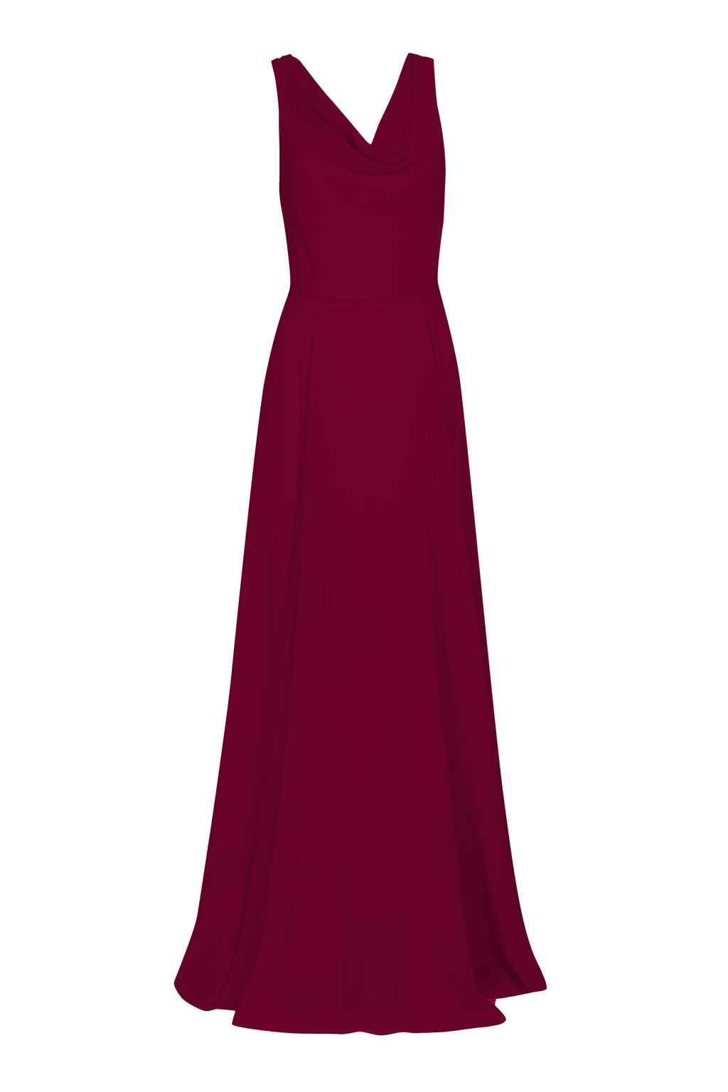 Athena Bridesmaid Dress In Merlot Chiffon