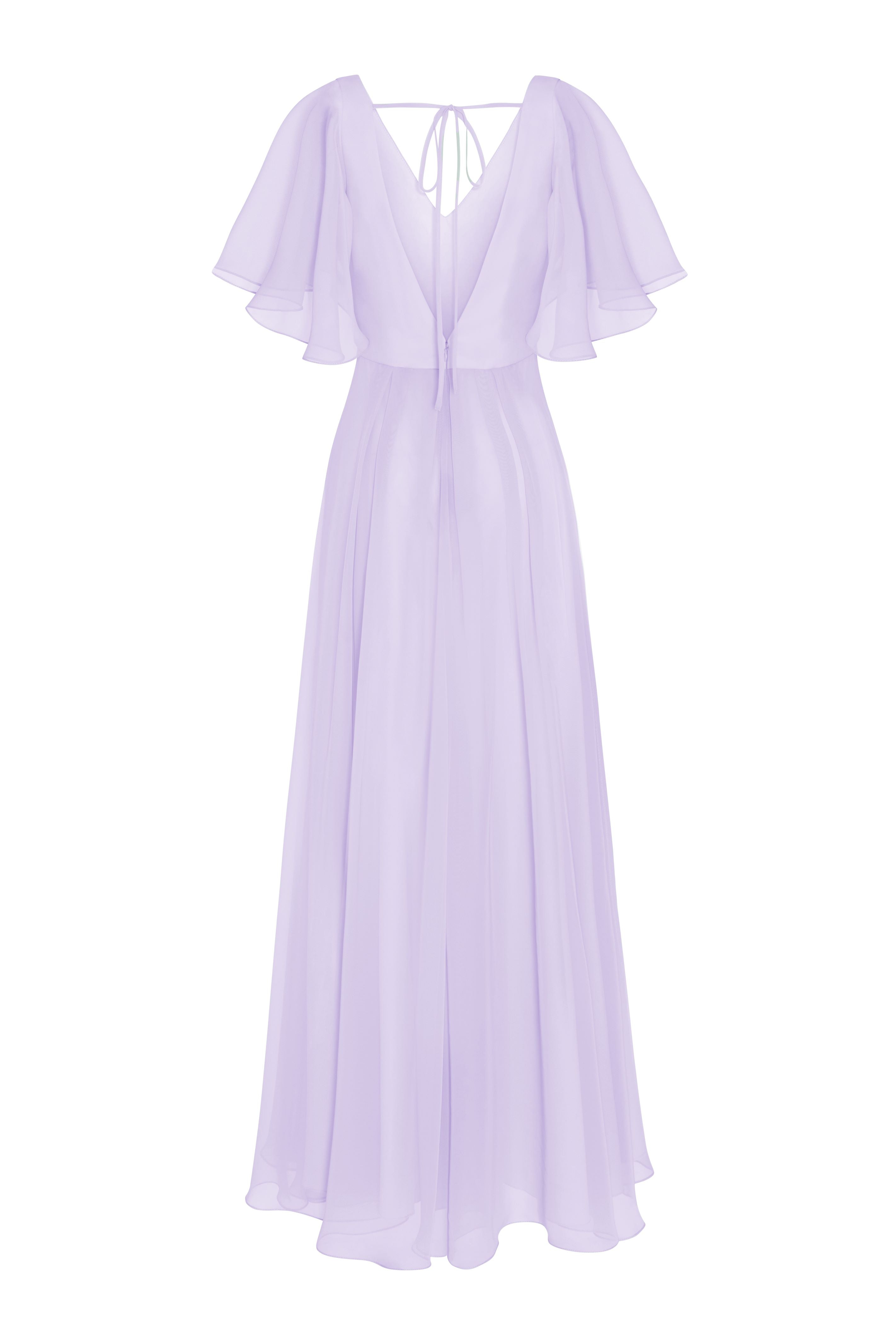 Phoebe Bridesmaid Dress In Lilac Mist Chiffon