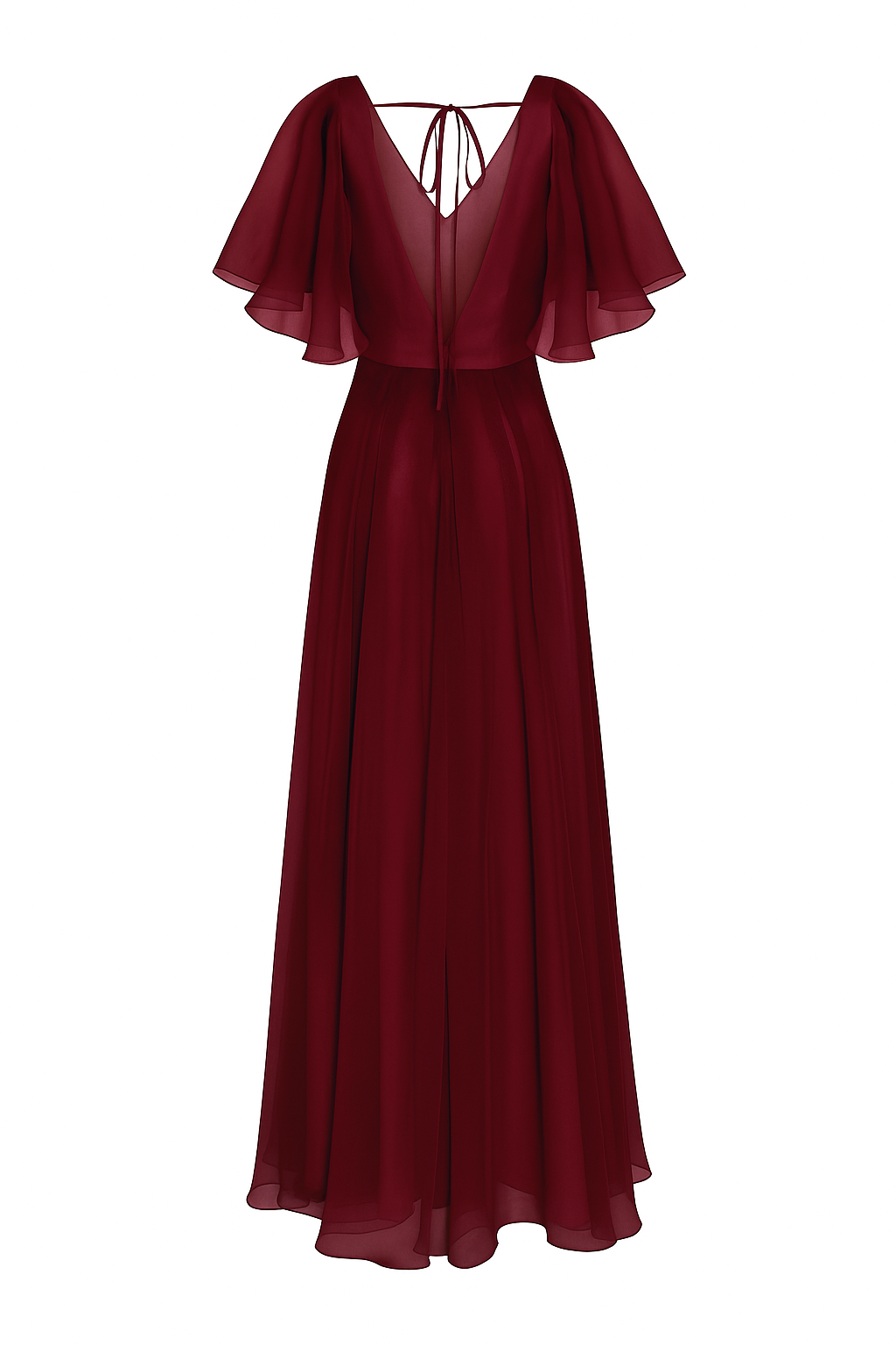 Phoebe Bridesmaid Dress In Merlot Chiffon