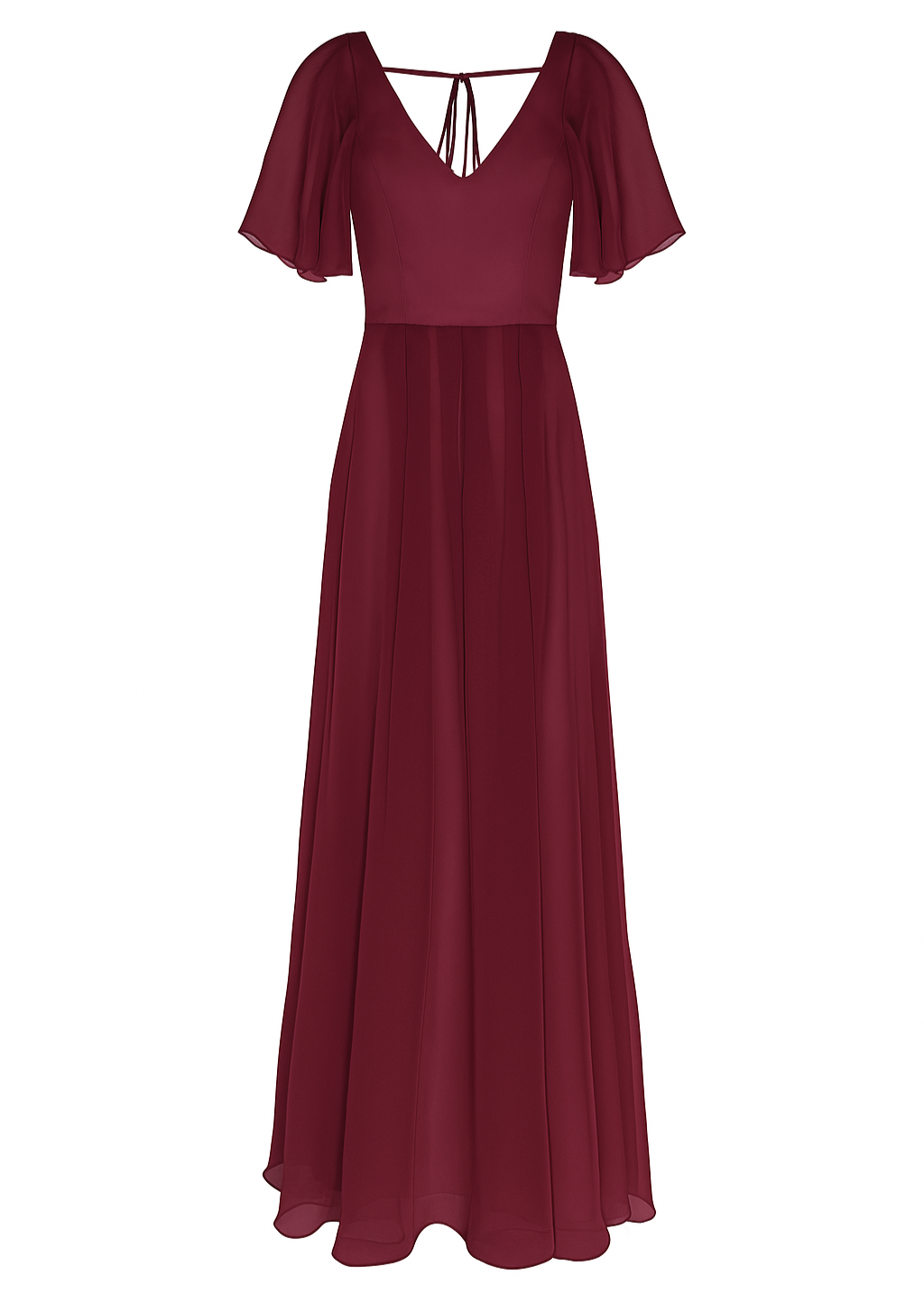 Phoebe Bridesmaid Dress In Merlot Chiffon