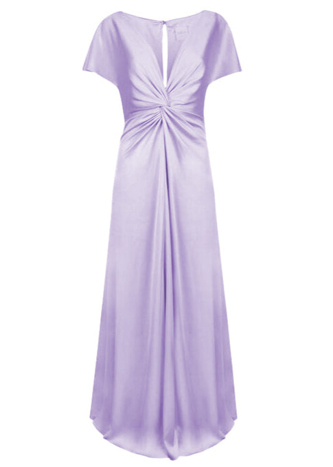 Camilla Bridesmaid Dress in Violet Satin