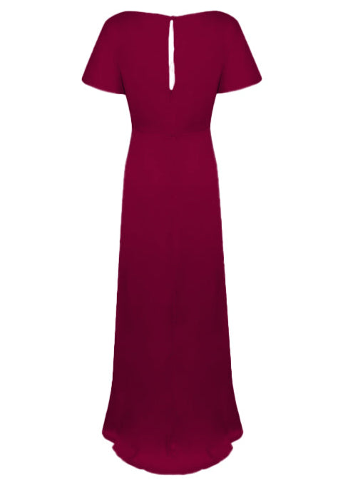 Camilla Bridesmaid Dress in Merlot Satin