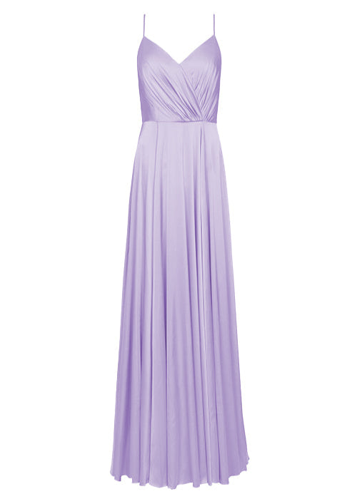 Isla Bridesmaid Dress in Violet Satin