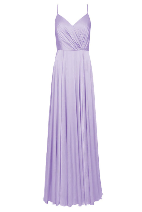 Isla Bridesmaid Dress in Violet Satin