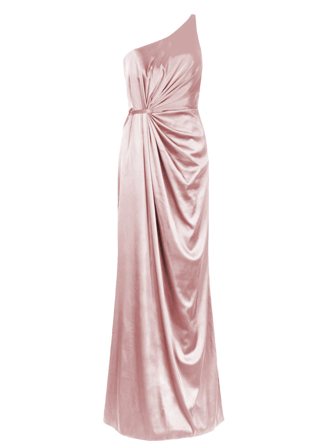 Greta Bridesmaid Dress in Rose Pink Satin