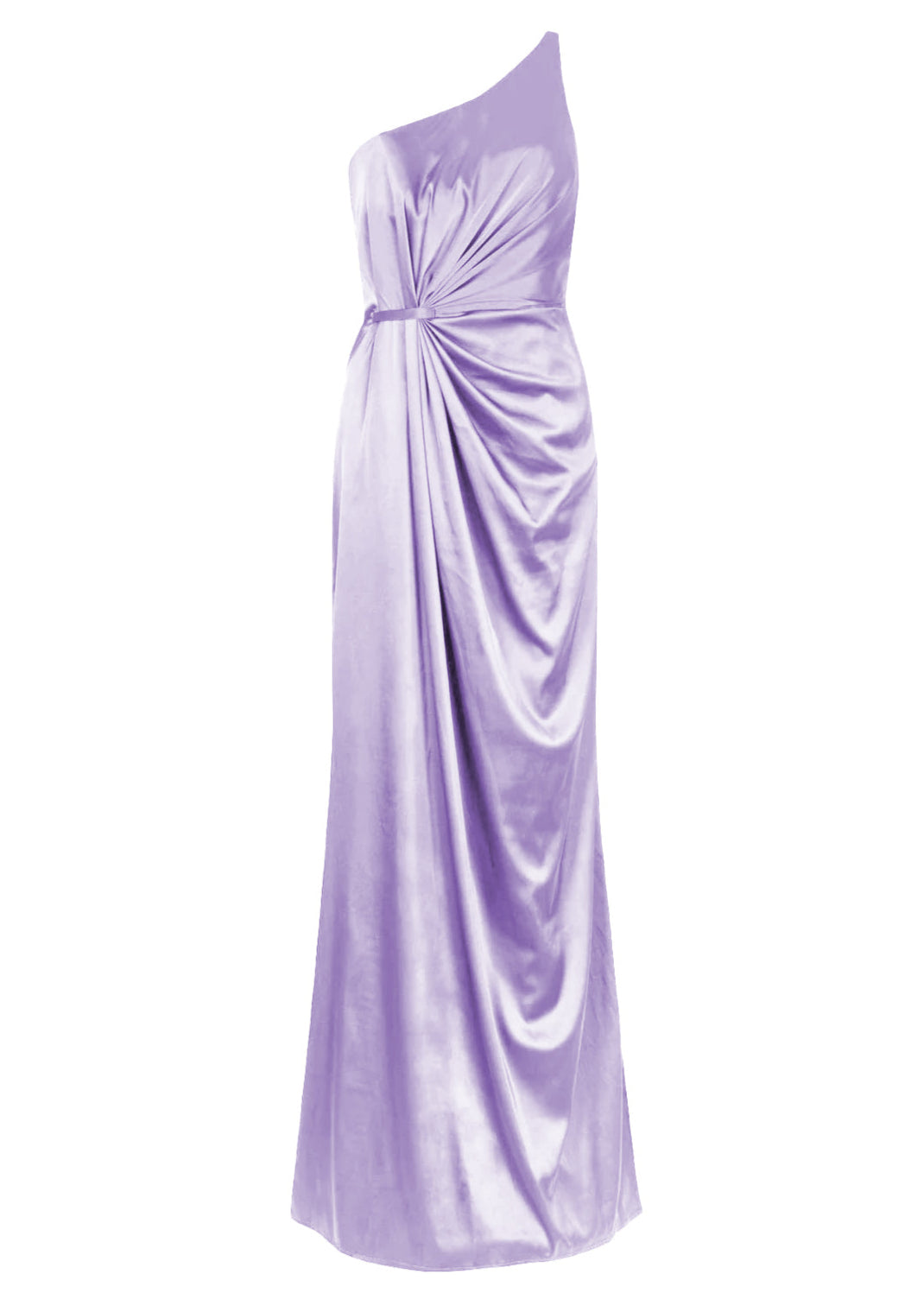 Greta Bridesmaid Dress Violet Satin
