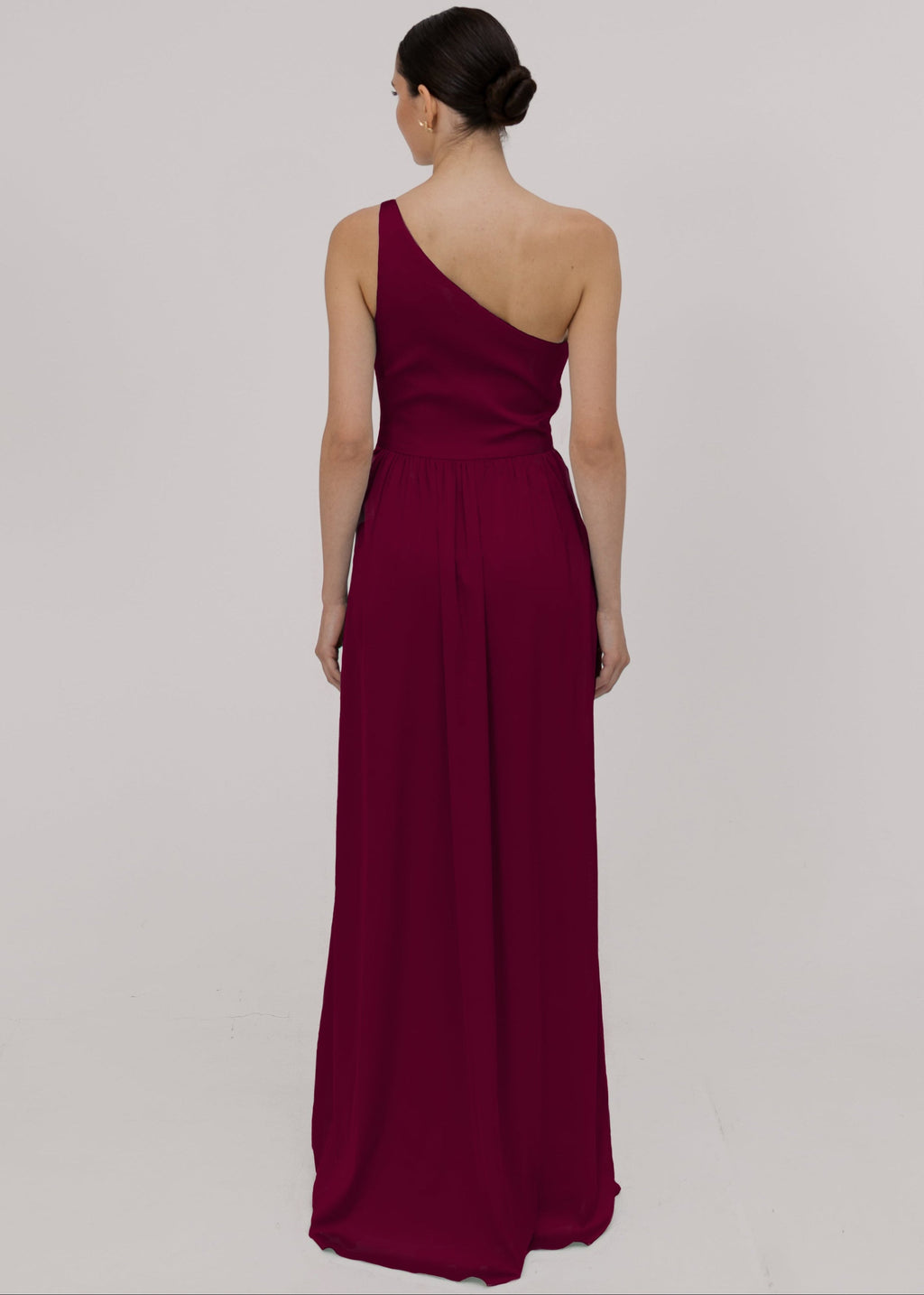 Greta Bridesmaid Dress in Merlot Satin