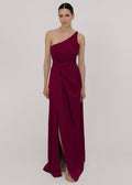 Greta Bridesmaid Dress in Merlot Satin