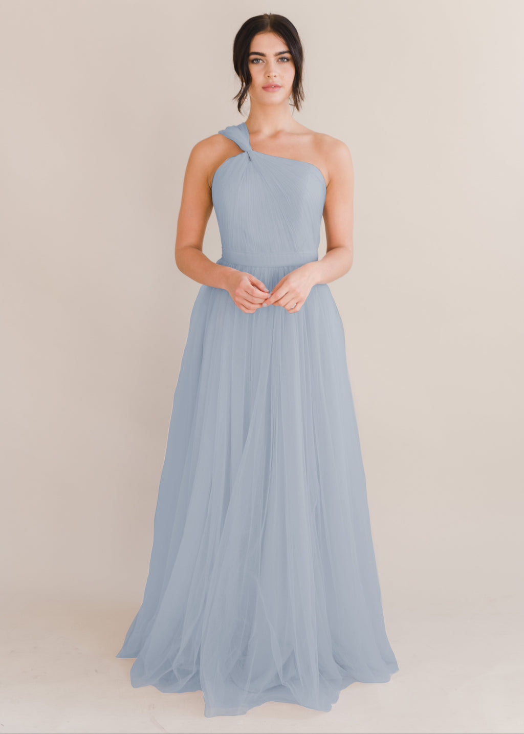 Luna Bridesmaid Dress in Dusty Blue Tulle